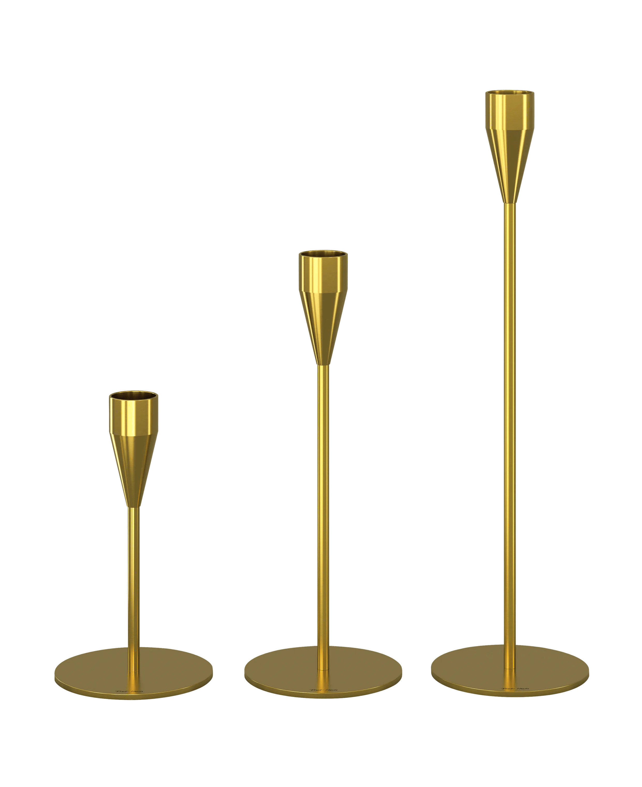 Piet Hein Gulvstage Mars, Venus & Jupiter Lysestagesæt - 3 stk. i Messing, 1