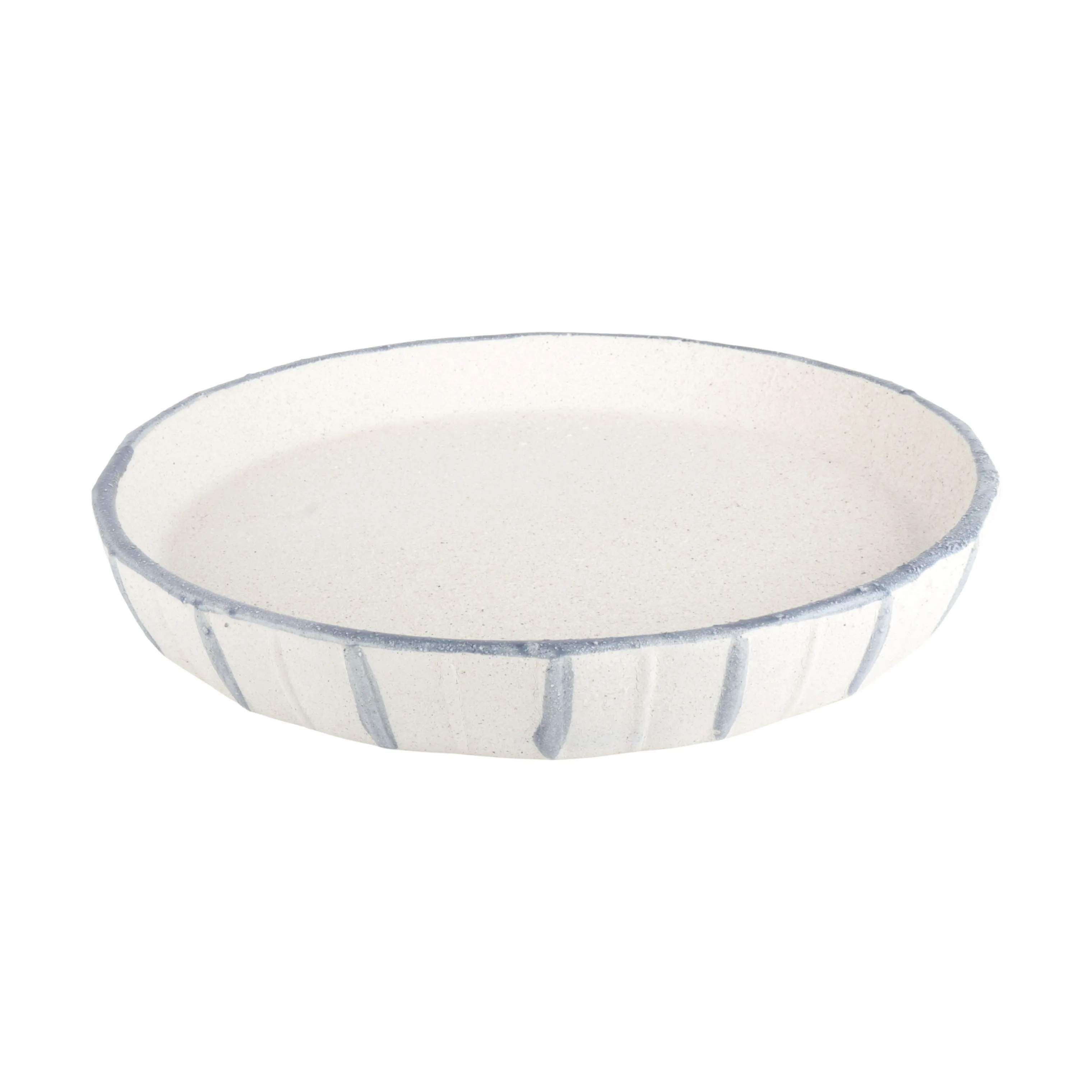 SKAGEN living Serveringsfade Keramikfad i Råhvid/blå, 1