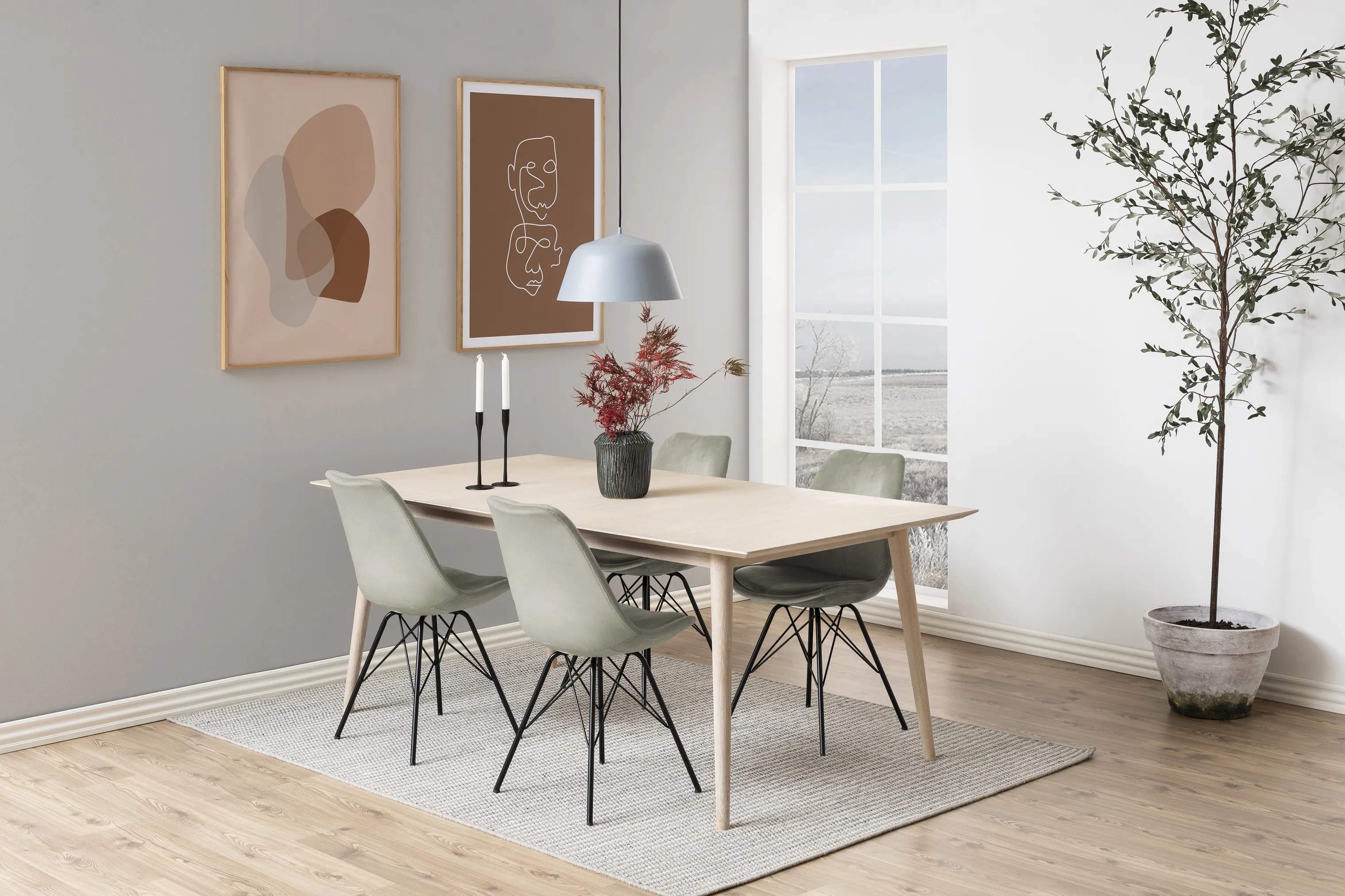 CASA Living Spisebordsstole Eris Spisebordsstol - 2 stk. i sandfarvet, 2