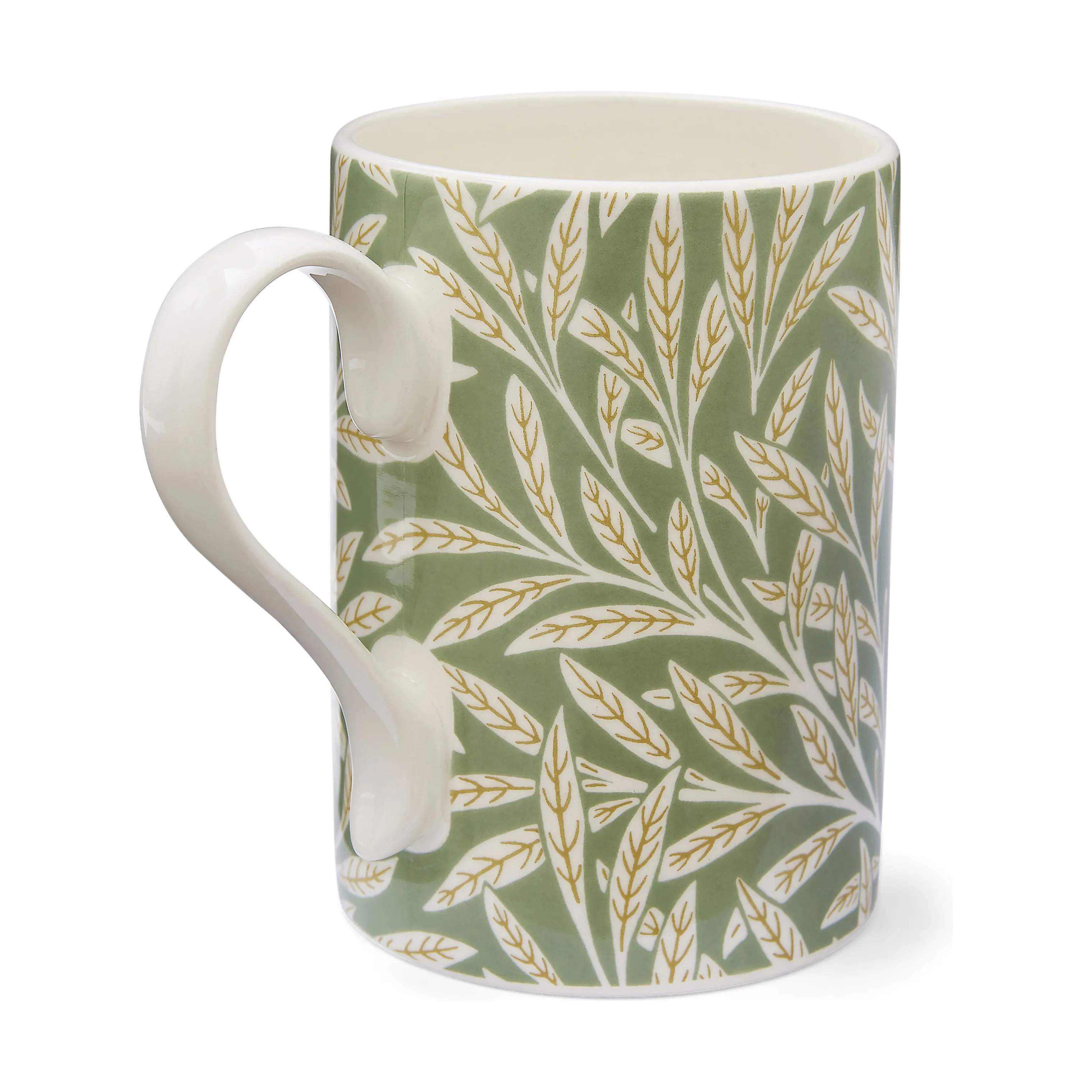 Spode Krus og kopper med hank Morris & Co Krus i Grøn/hvid/orange, 3
