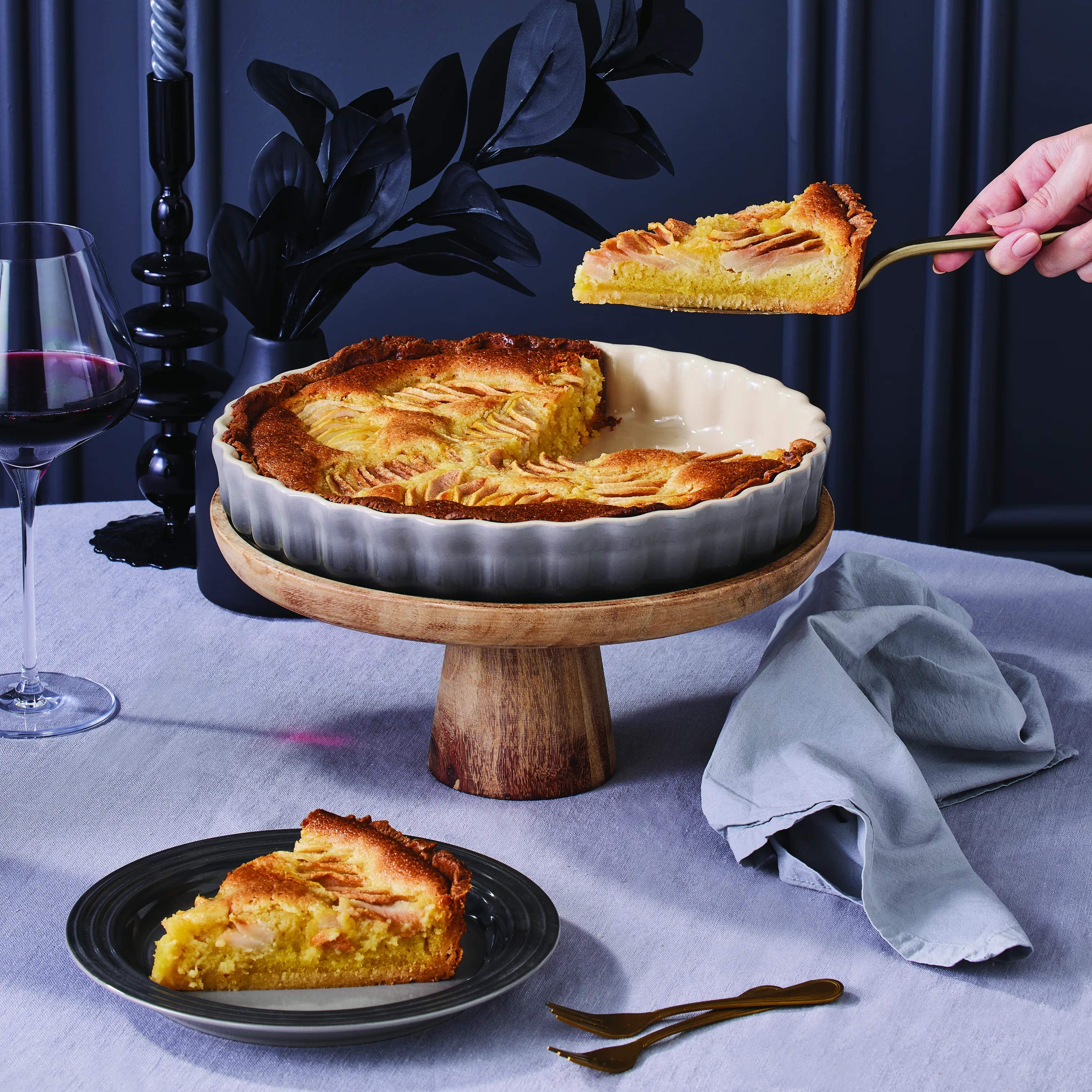Le Creuset Tærteforme og fade Heritage Tærtefad i Flint, 28 cm, 2