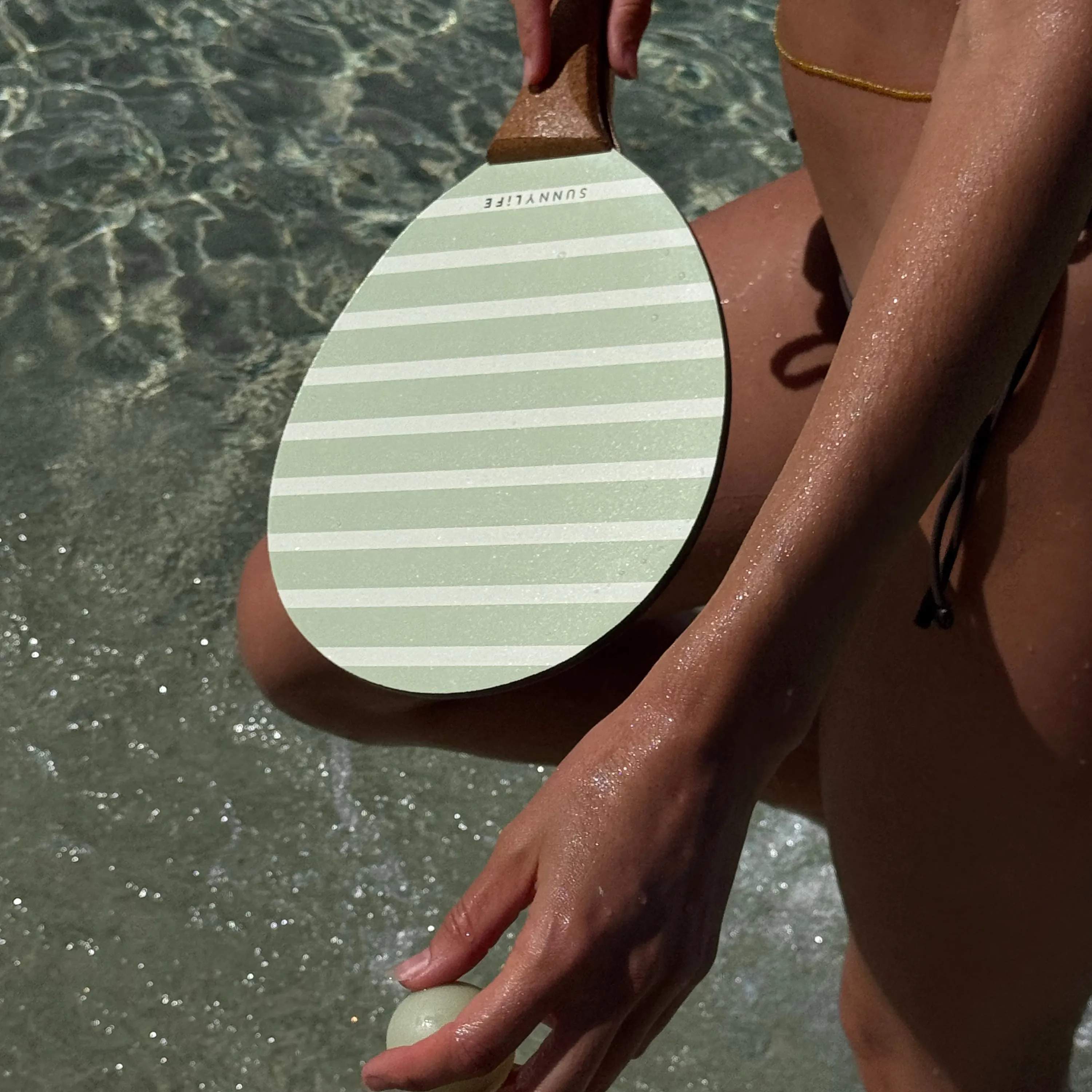 Sunnylife Havespil La Palma Strandpaddlesæt - 5 dele i Sage, 2
