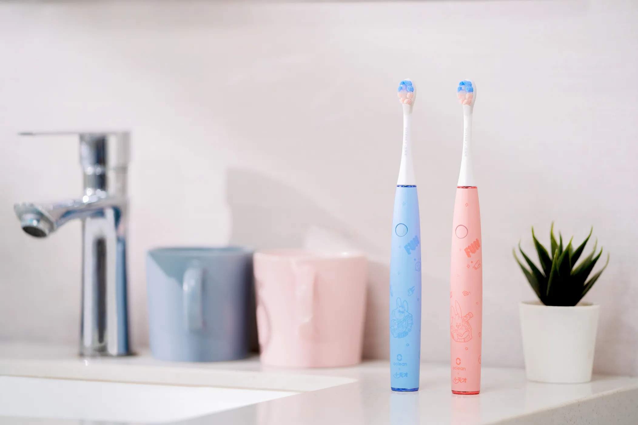 Oclean Eltandbørster Børne Elektrisk Tandbørste i pink, 2
