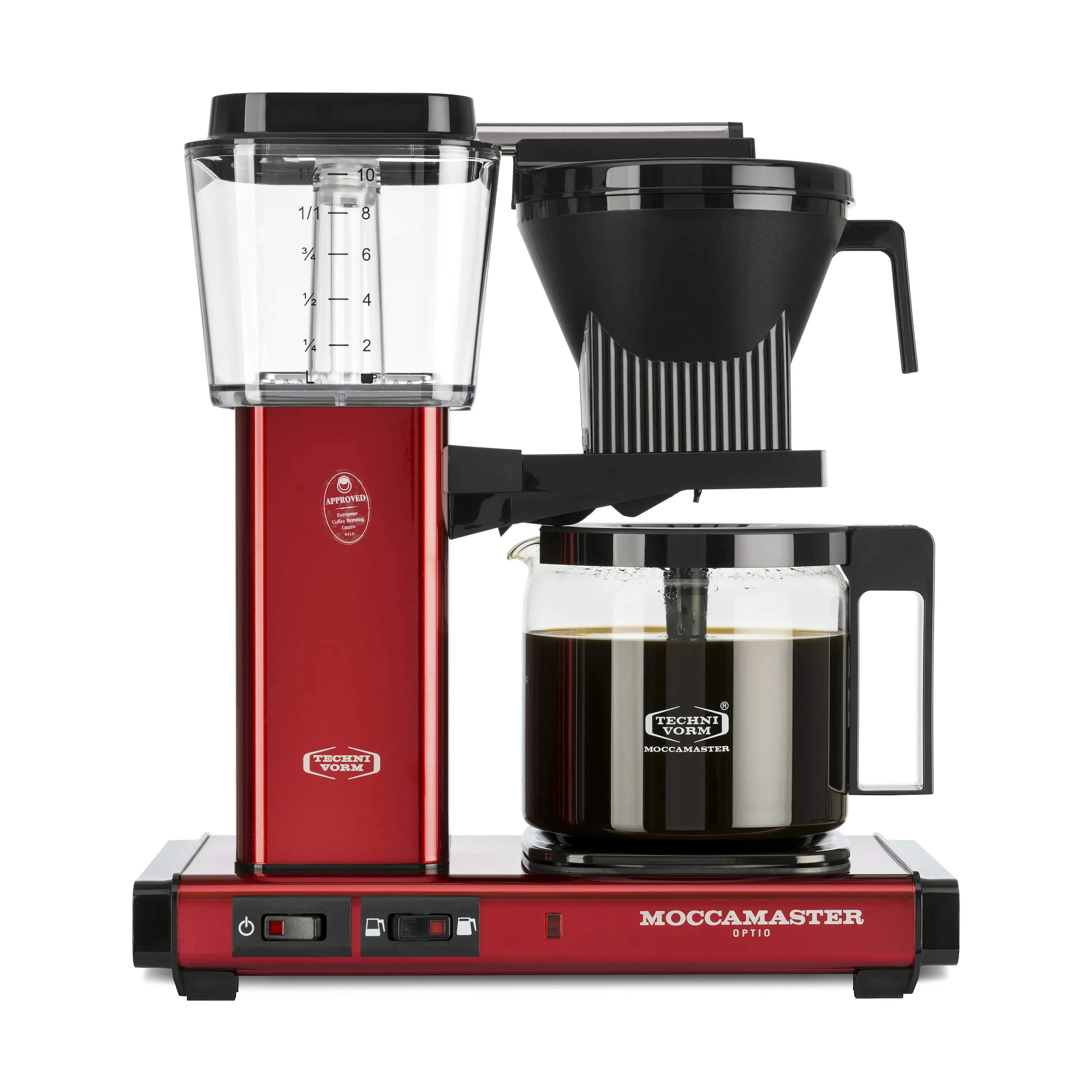 Optio Kaffemaskine, metallic red, large