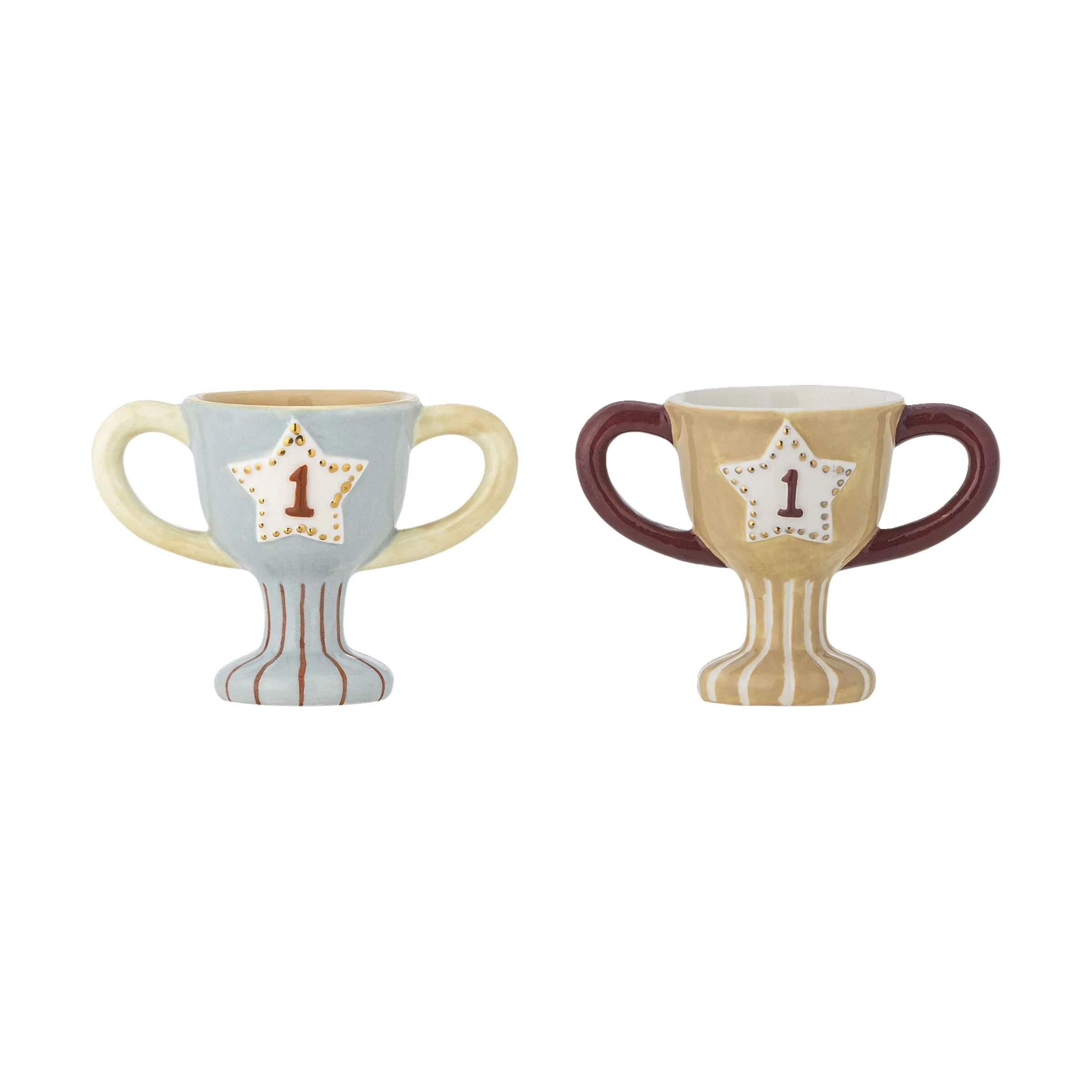 Bloomingville Mini Æggebægere Trophy Æggebæger - 2 stk. i Blue, 1