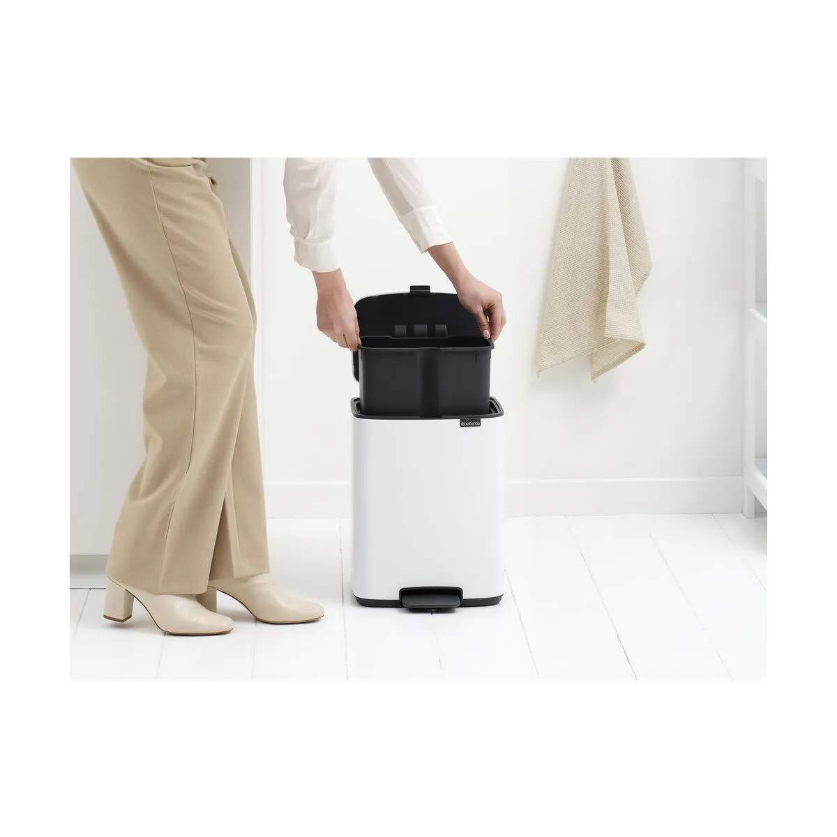 Brabantia Pedalspande Bo Pedalspand i Hvid, 12 L, 7