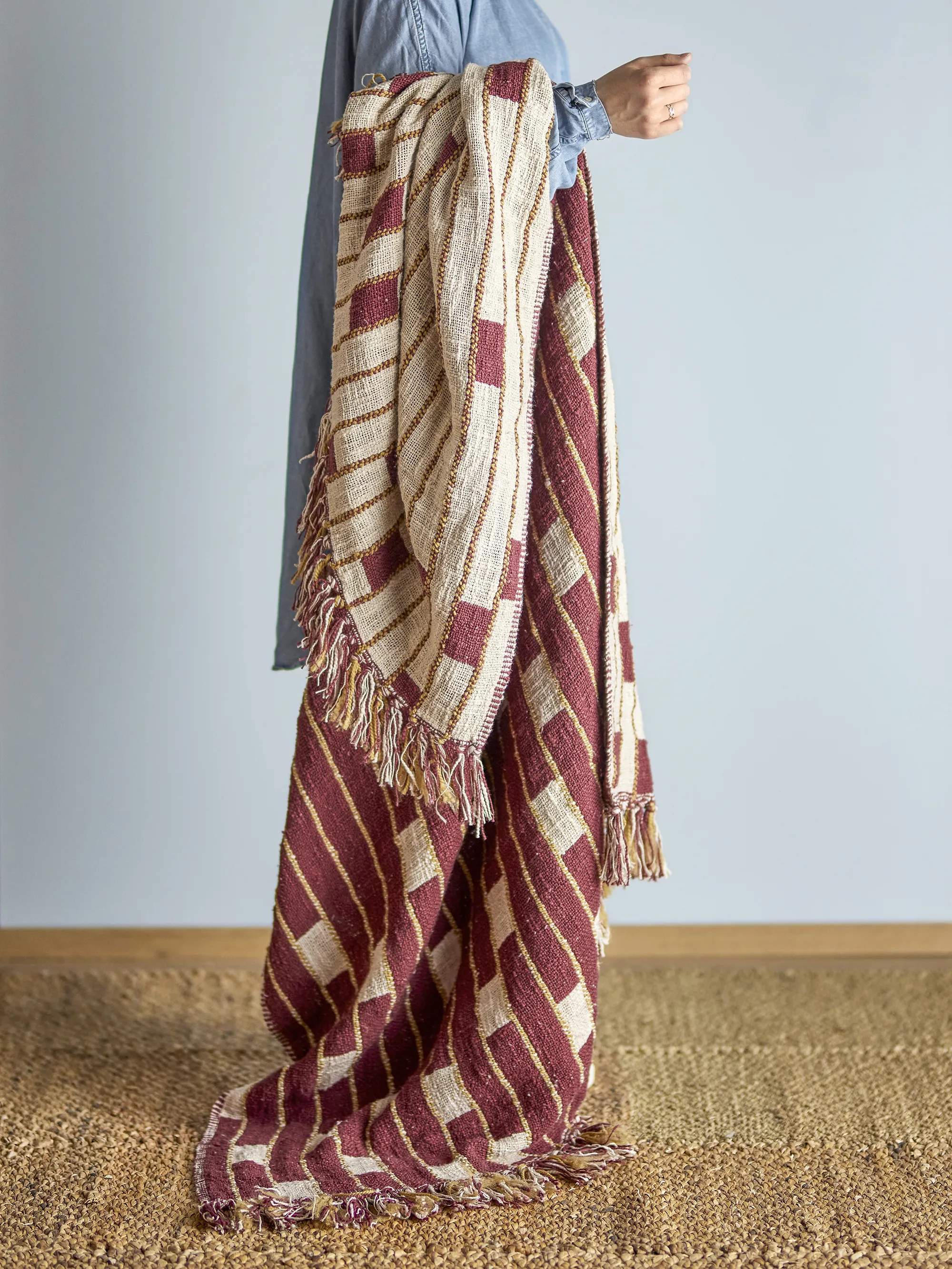 Bloomingville Plaider Cang Plaid i Rød, 2