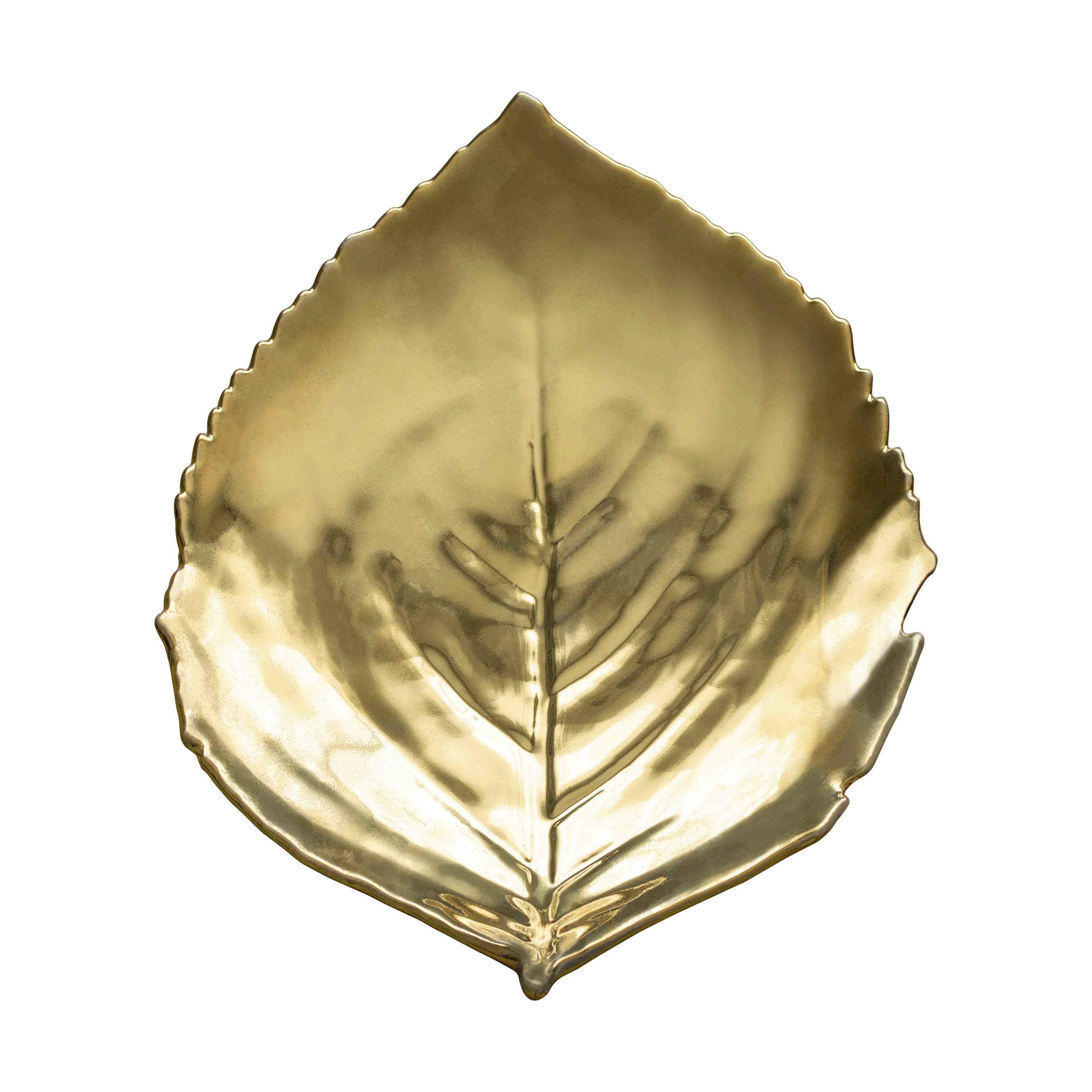 Riviera Asiet - Hortensiablad, guld, large