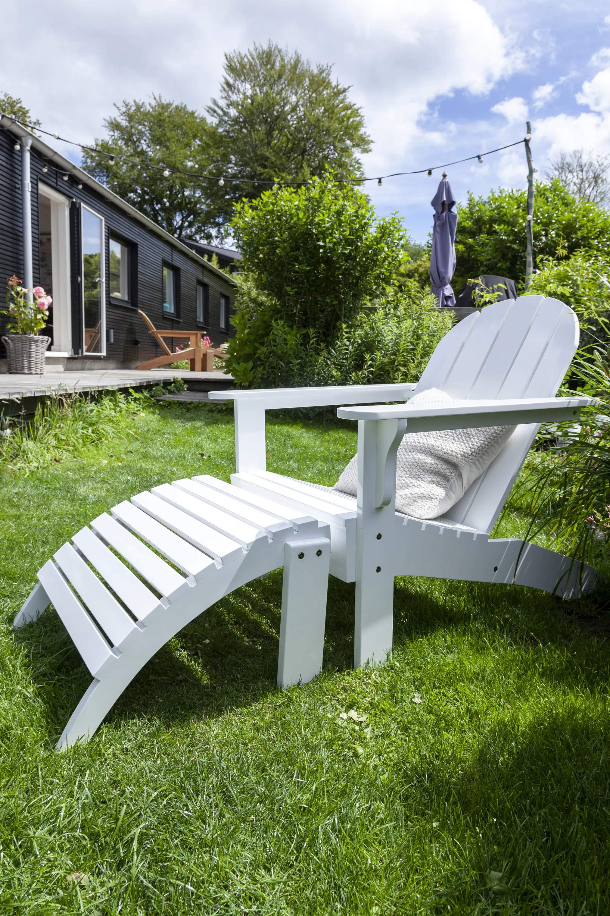 cinas Loungestole Adirondack Fodskammel i Hvid, 3
