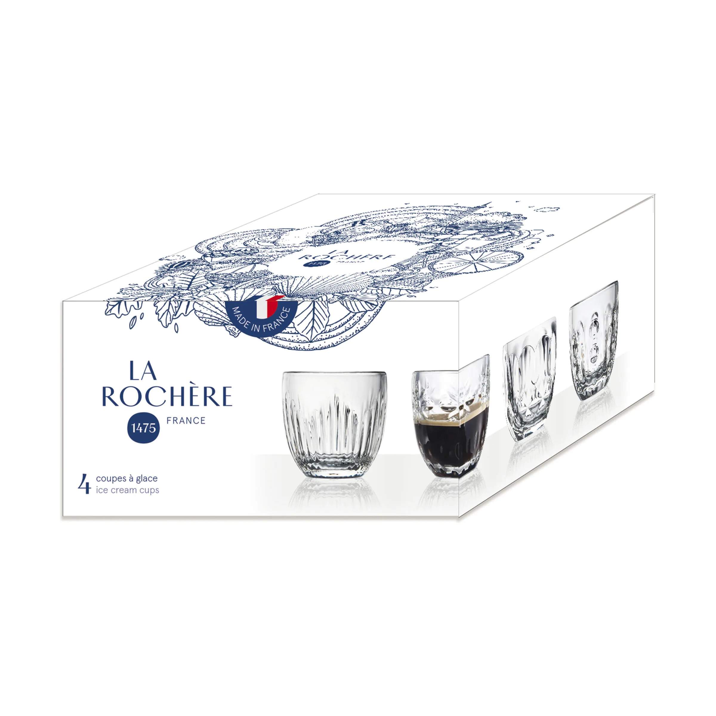 La Rochère Espressokopper Espressoglas - 4 stk. i Klar, 3