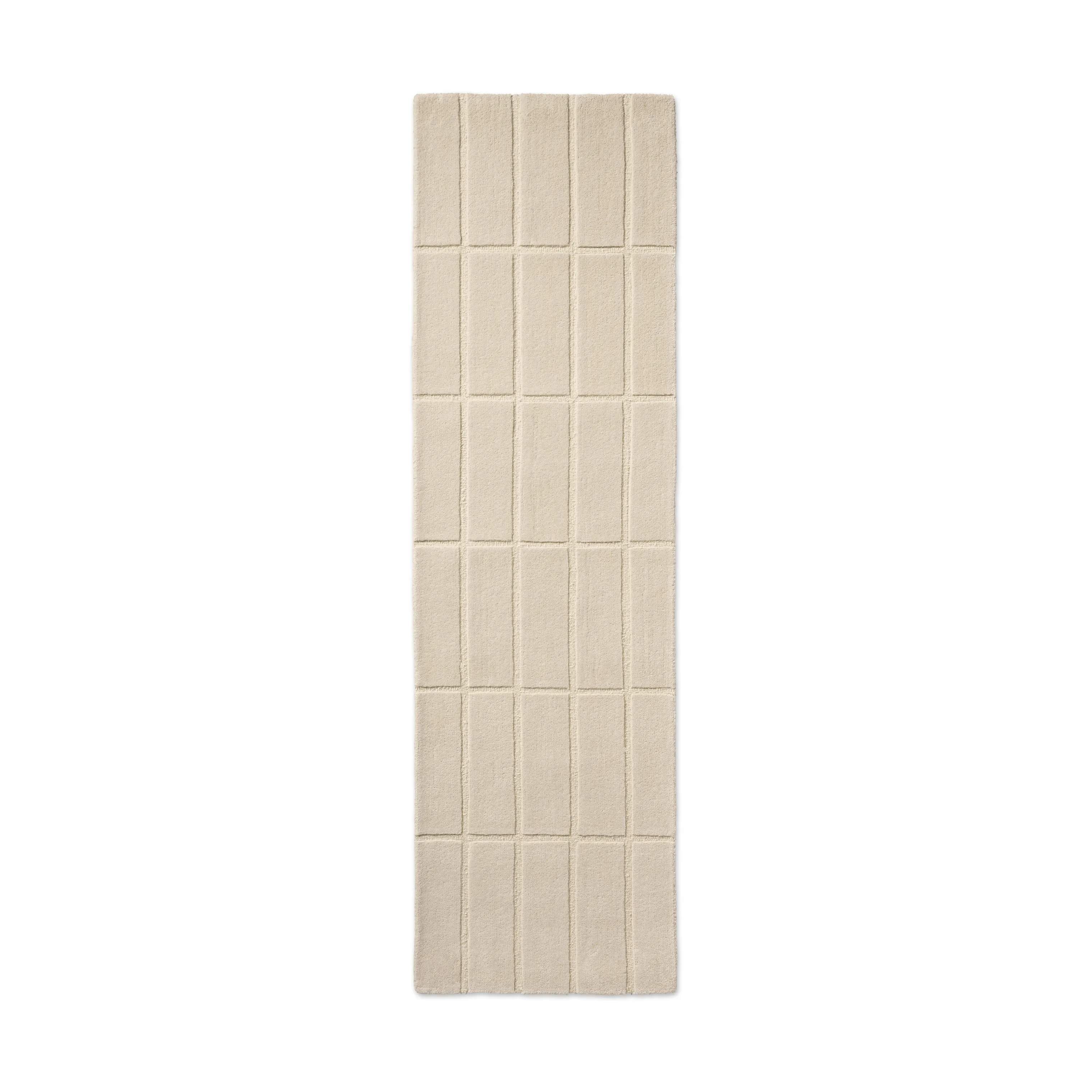 Marimekko by Brink & Campman Gulvtæpper Tiiliskivi Tæppeløber i Beige/hvid, B70 x L245 cm, 1