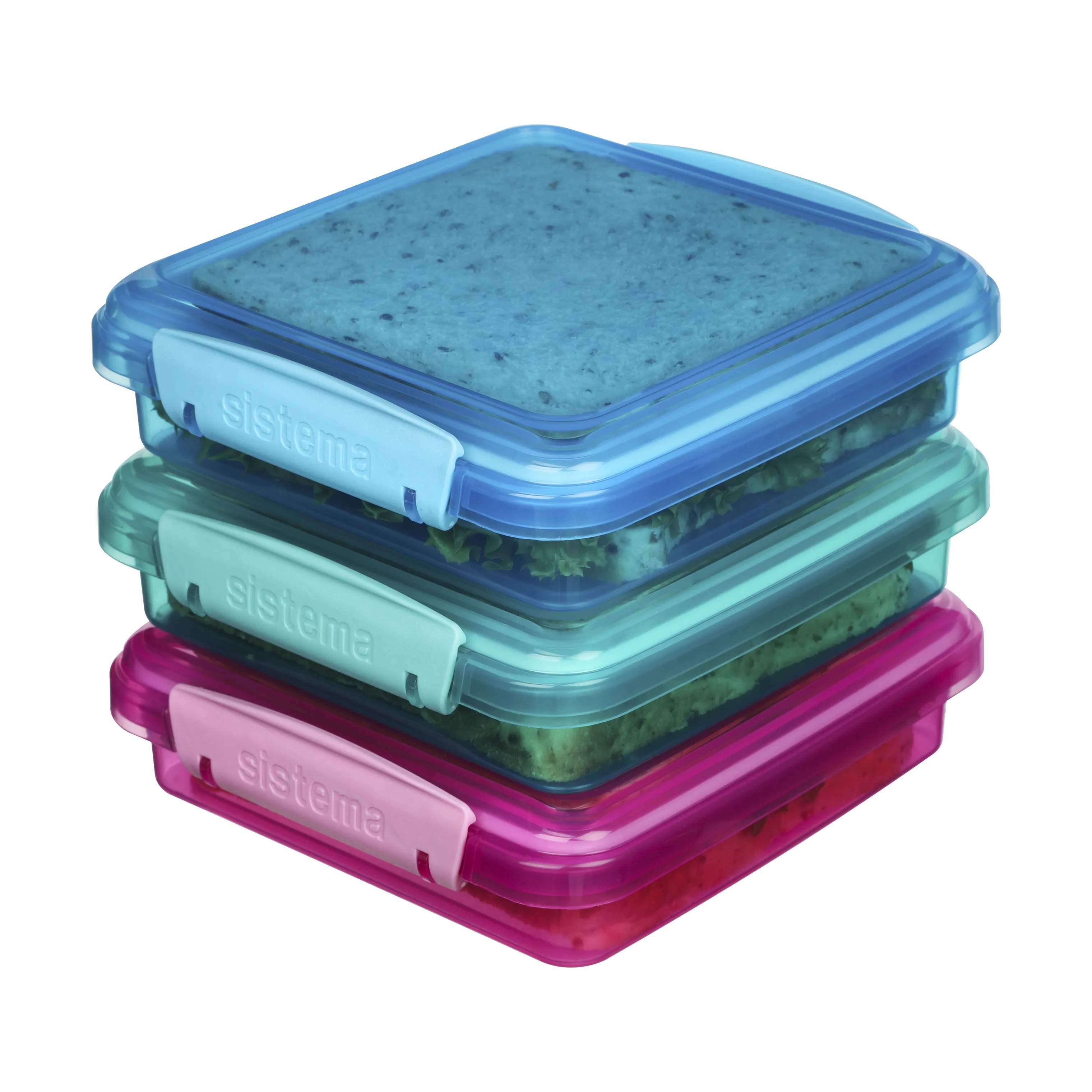 Sistema Madkasser Madkasse - 3 stk. i Blue/Teal/Pink, 3