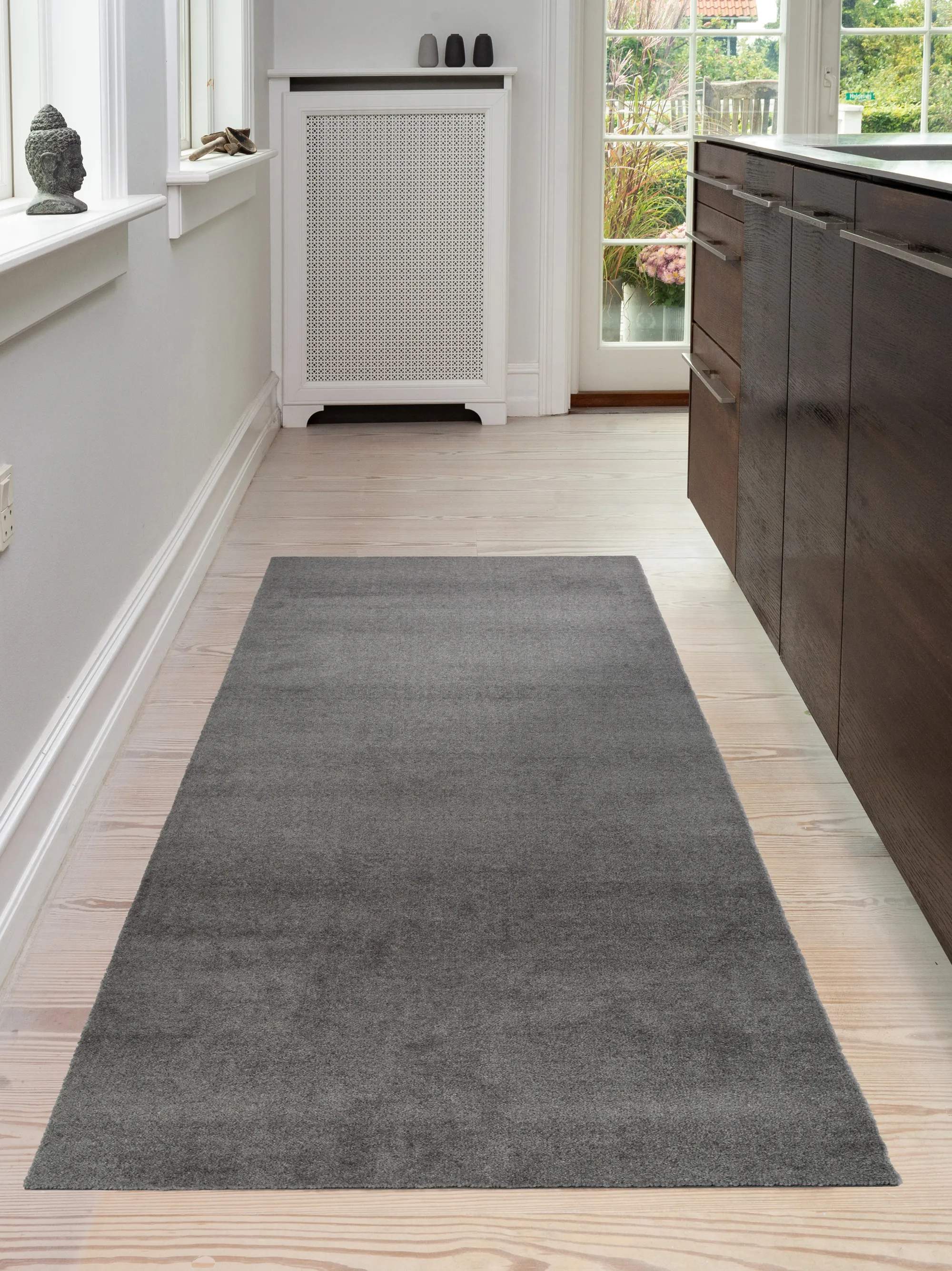 Tica Copenhagen Gulvtæpper Uni Color Gulvtæppe i Steelgrey , B90 x L200 cm, 6