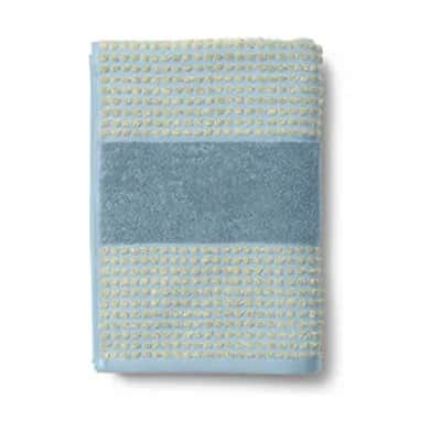 Check Håndklæde, lys blå/sand, large
