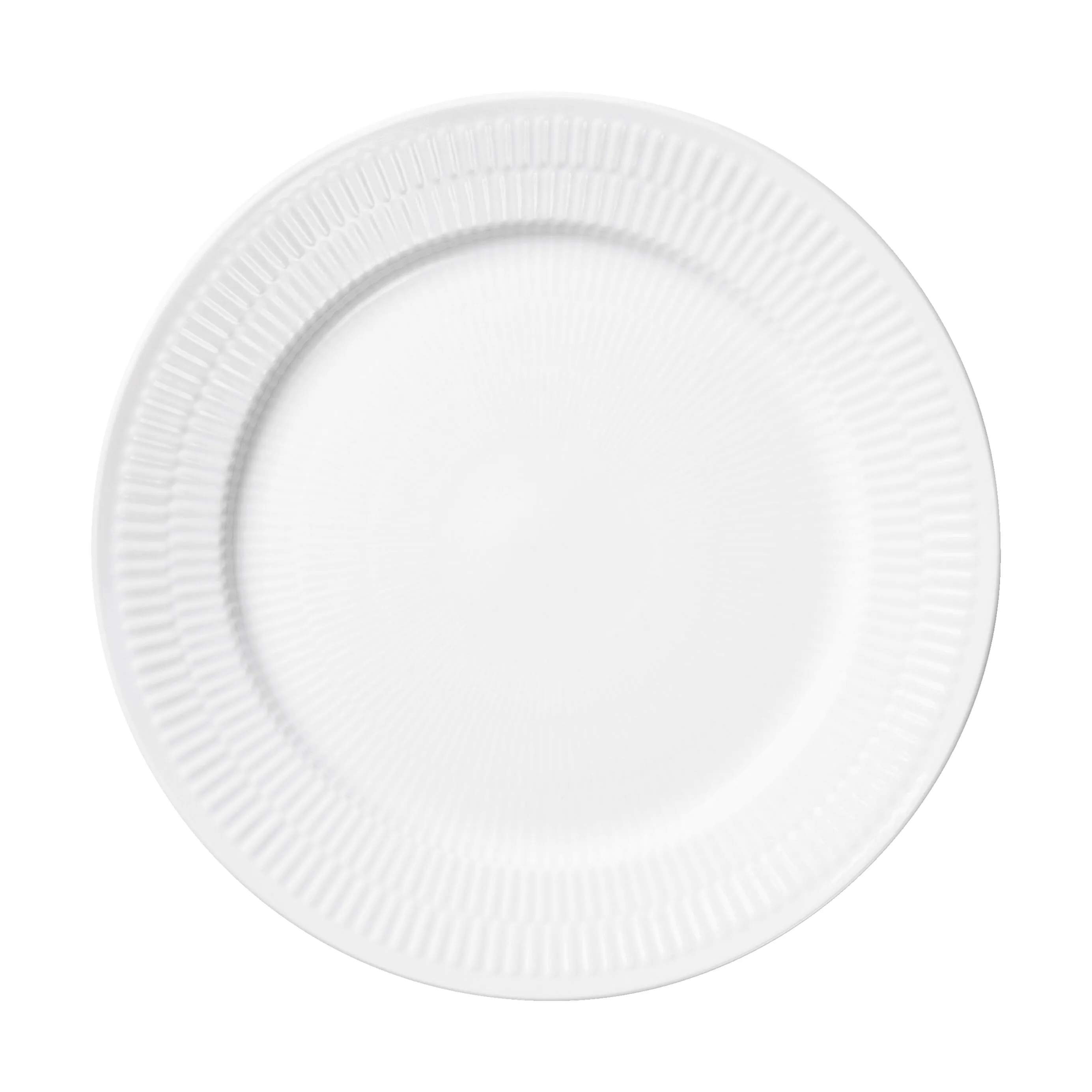 Royal Copenhagen Middagstallerkener Hvid Riflet Middagstallerken i Hvid, 27 cm, 1
