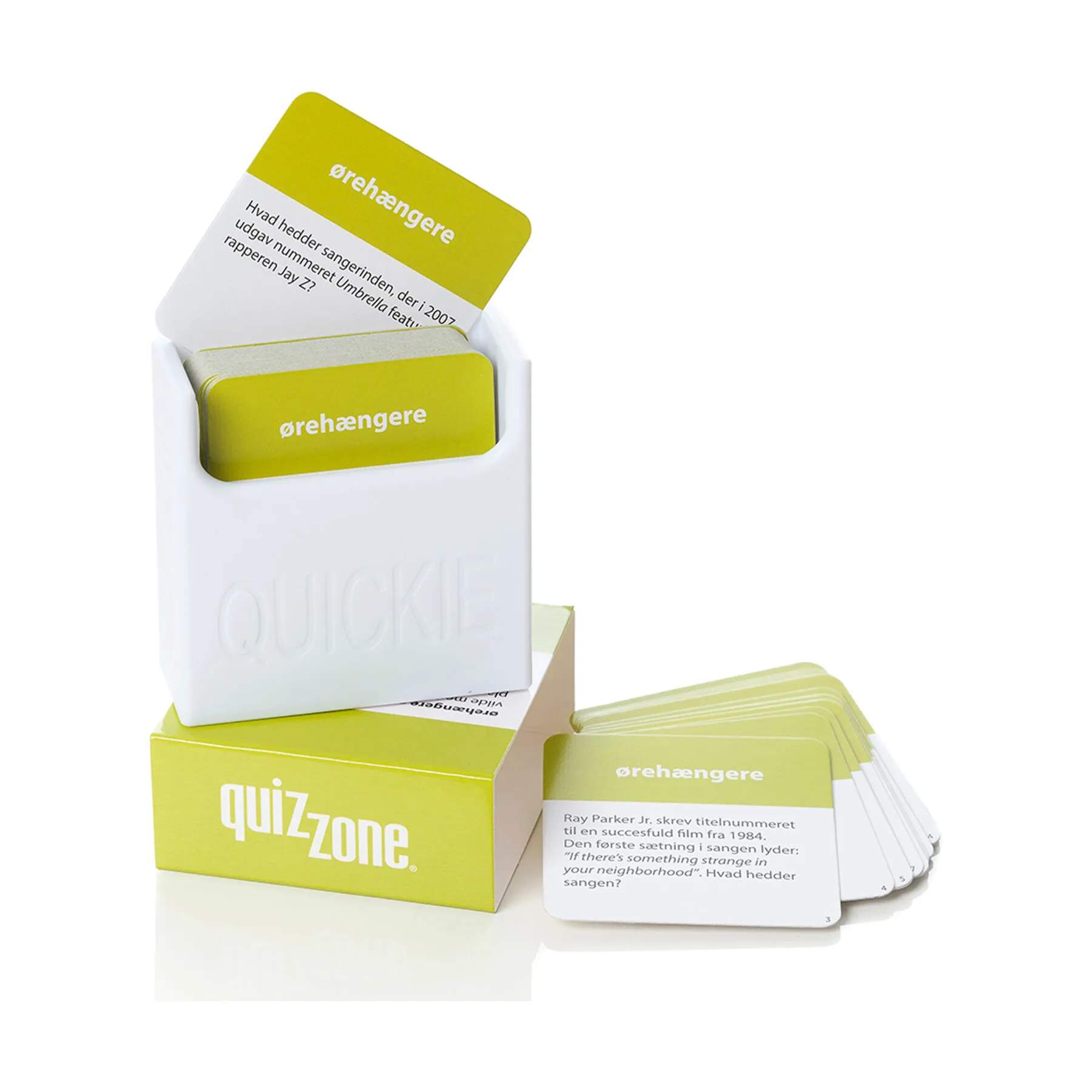Spilbræt Spil Kortspil - Quizzone Quickie - Ørehængere i Lysegrøn, 2