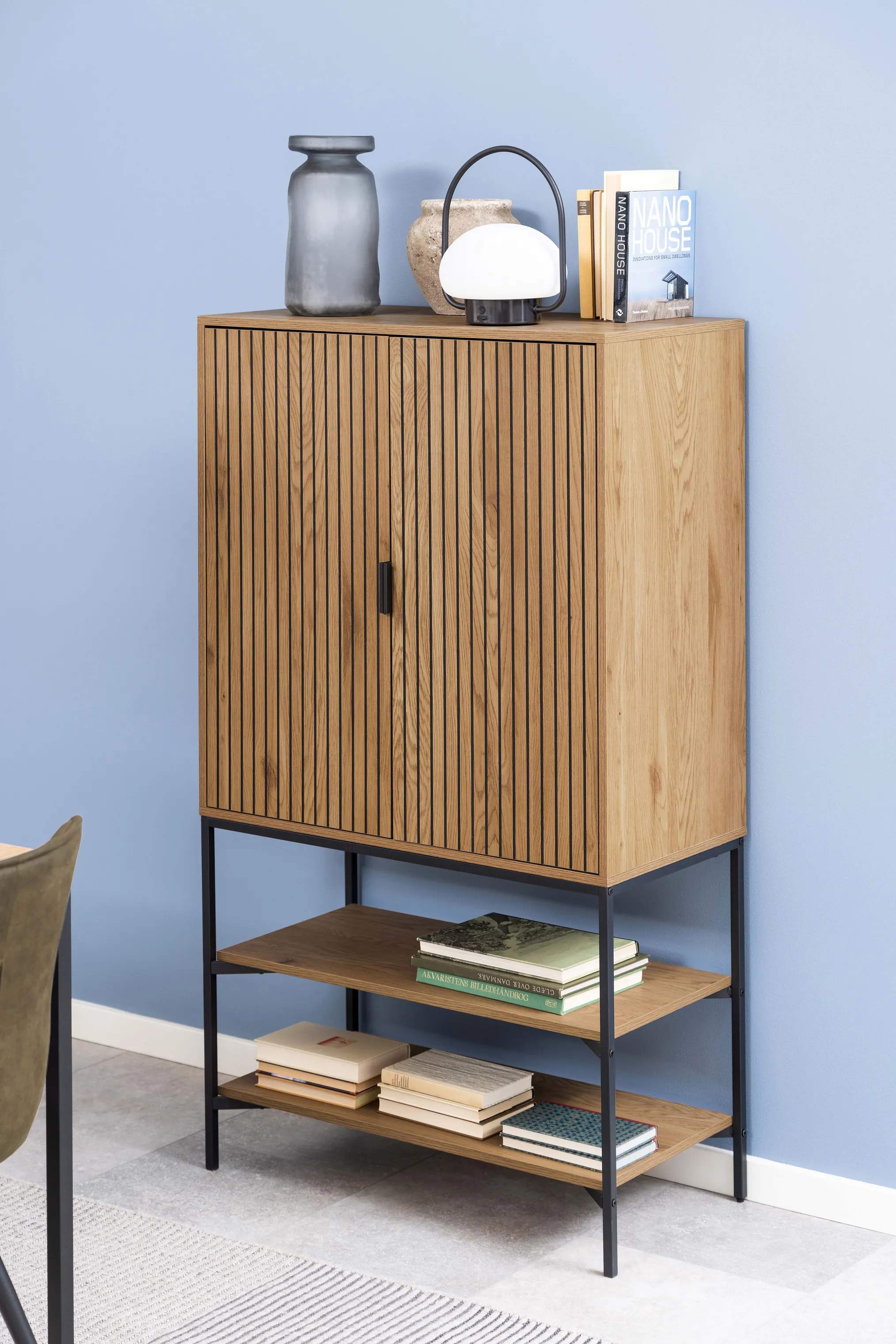CASA Living Skabe Jaipur Skab i Eg/mat sort, 2