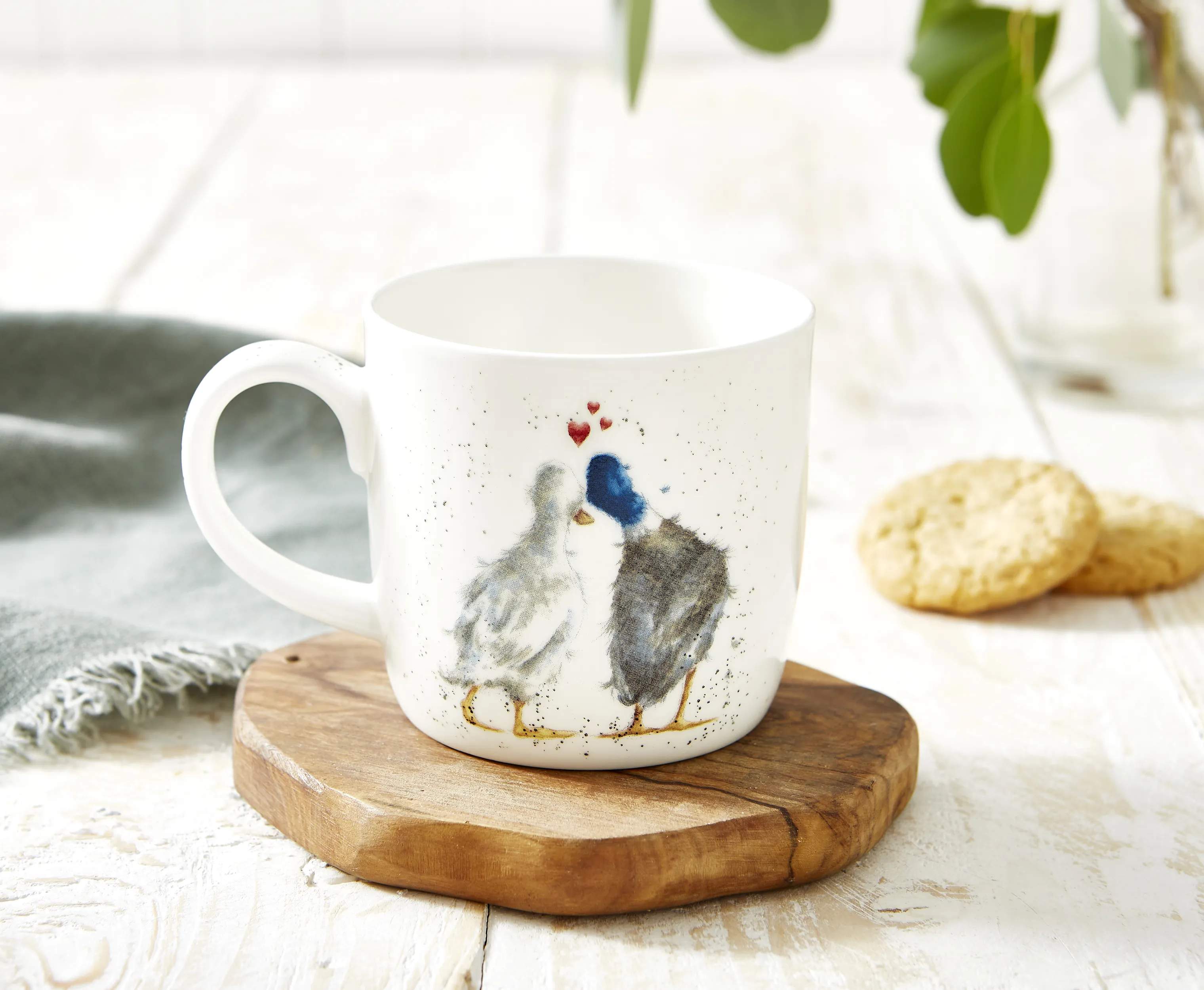 Royal Worcester Krus og kopper med hank Wrendale Krus - Duck love i Ænder, 2
