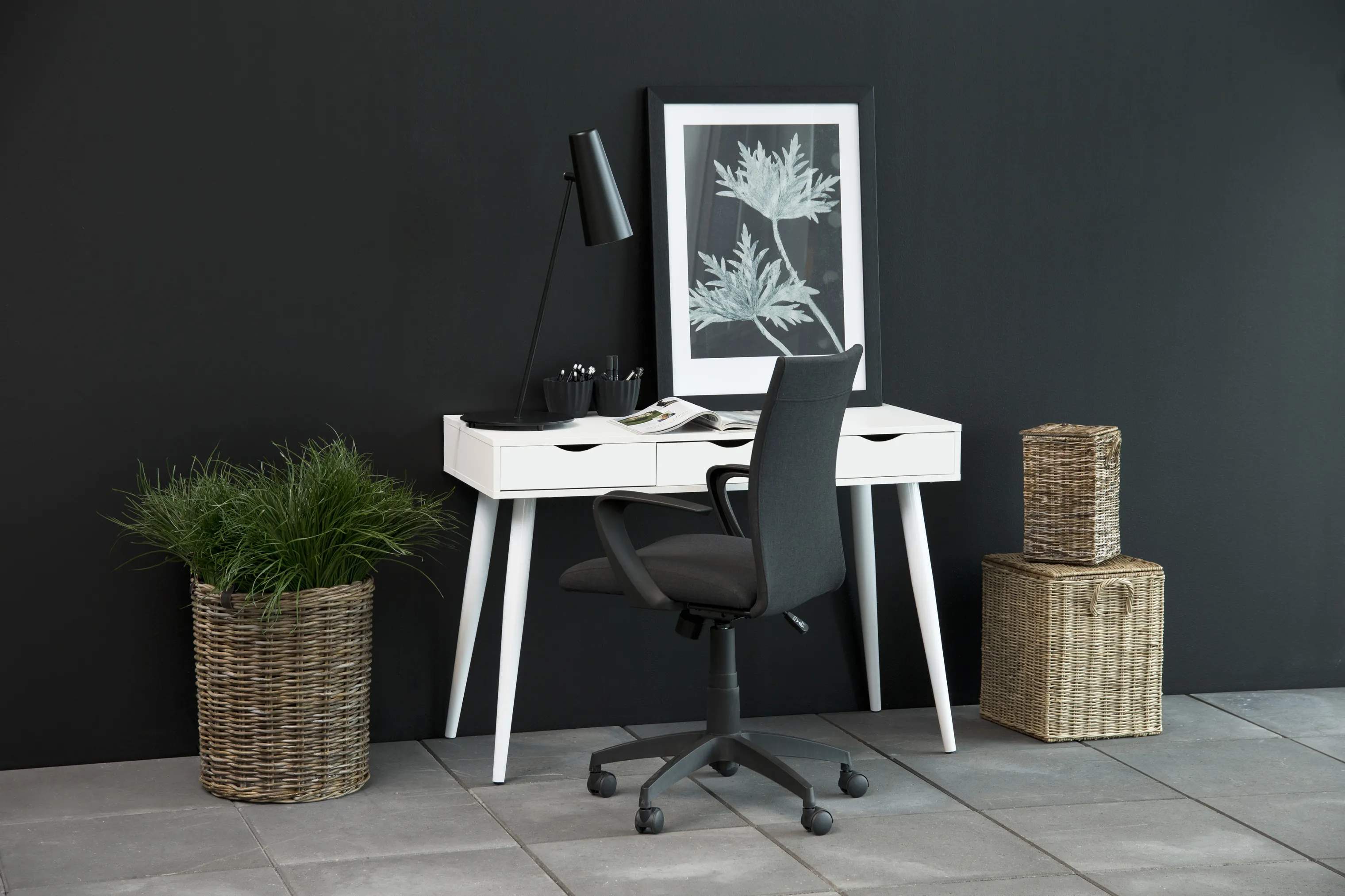 CASA Living Skriveborde Neptun Skrivebord i Hvid, 2