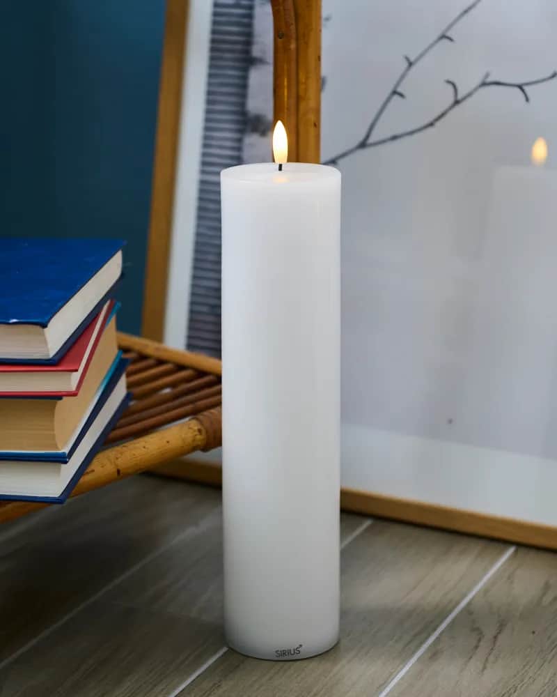 Sirius LED-lys Sille LED Bloklys i Hvid, H30 x Ø7,5 cm, 2