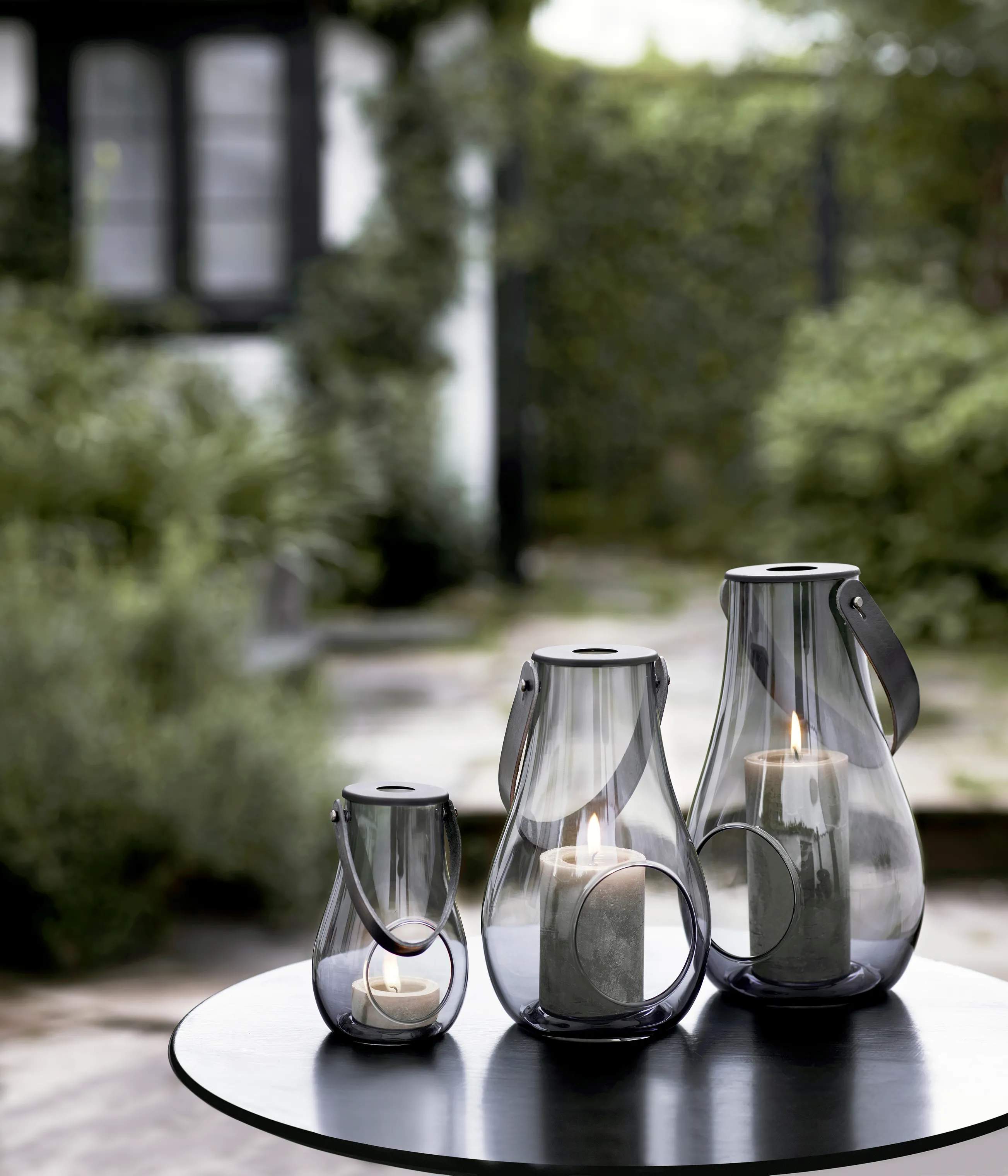 Holmegaard Lanterner Design with Light Lanterne i Smoke, 29 cm, 2