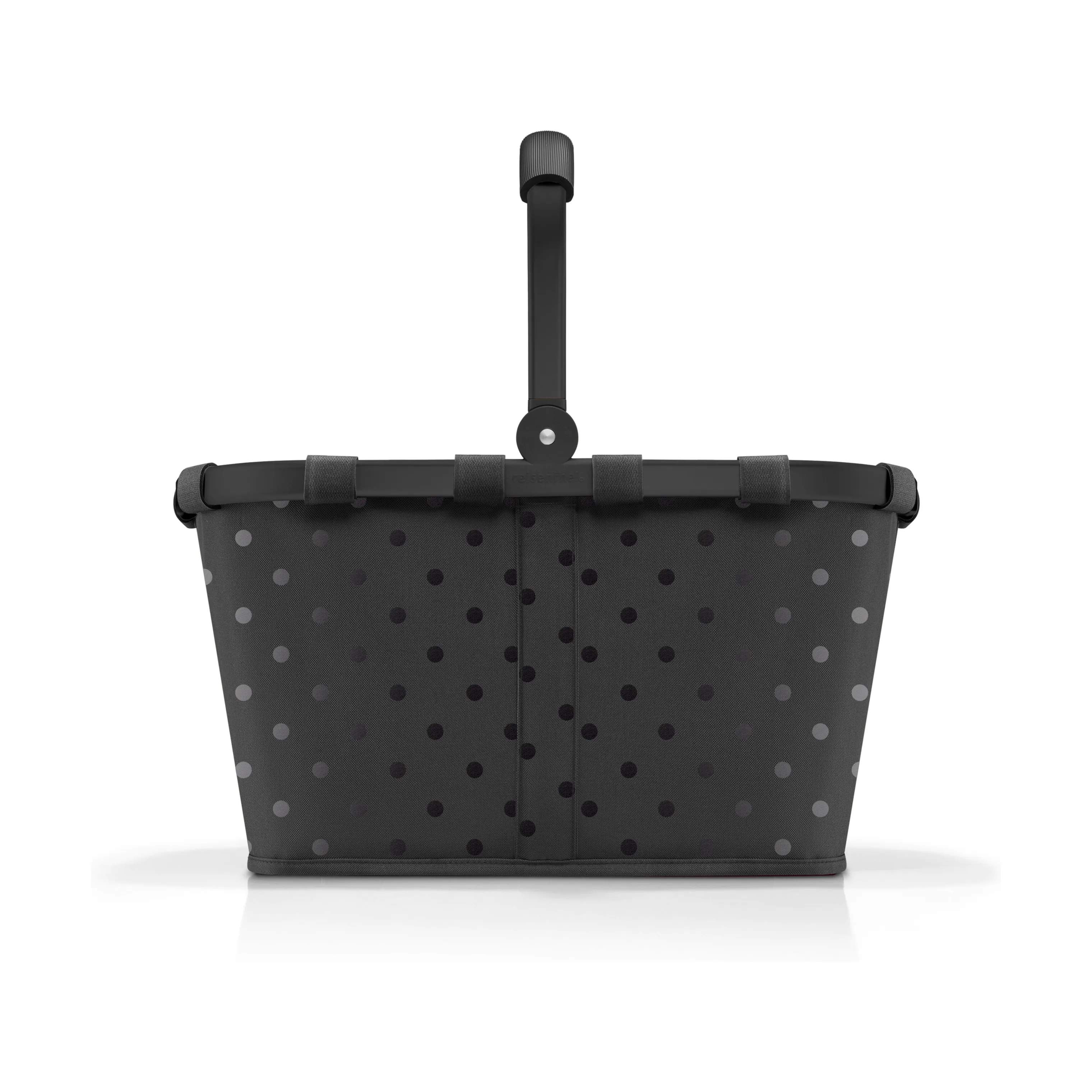 Carrybag Kurv, sort med prikker, large