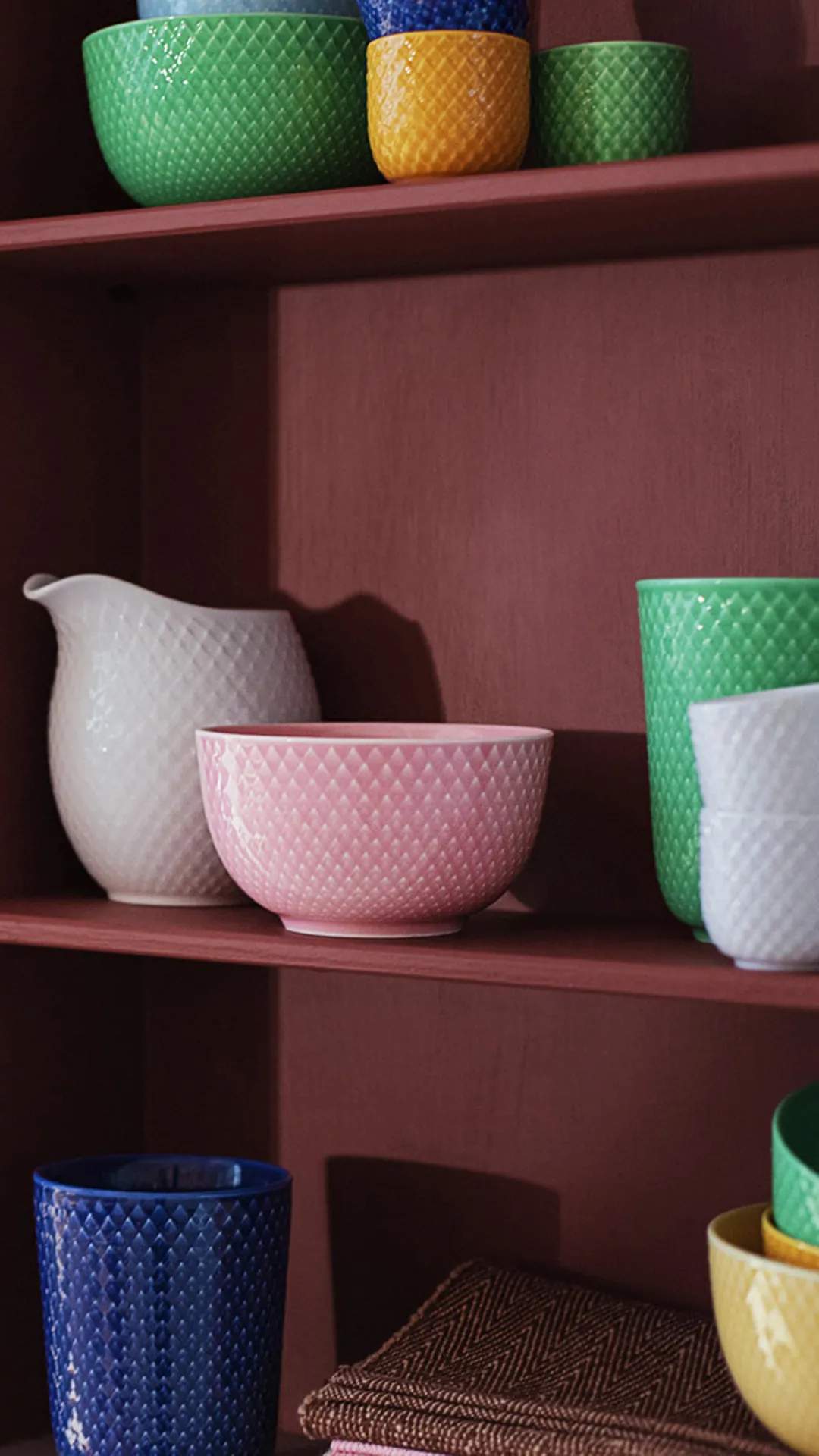 Lyngby Porcelæn Æggebægere Rhombe Color Æggebæger i Mørkeblå, 2