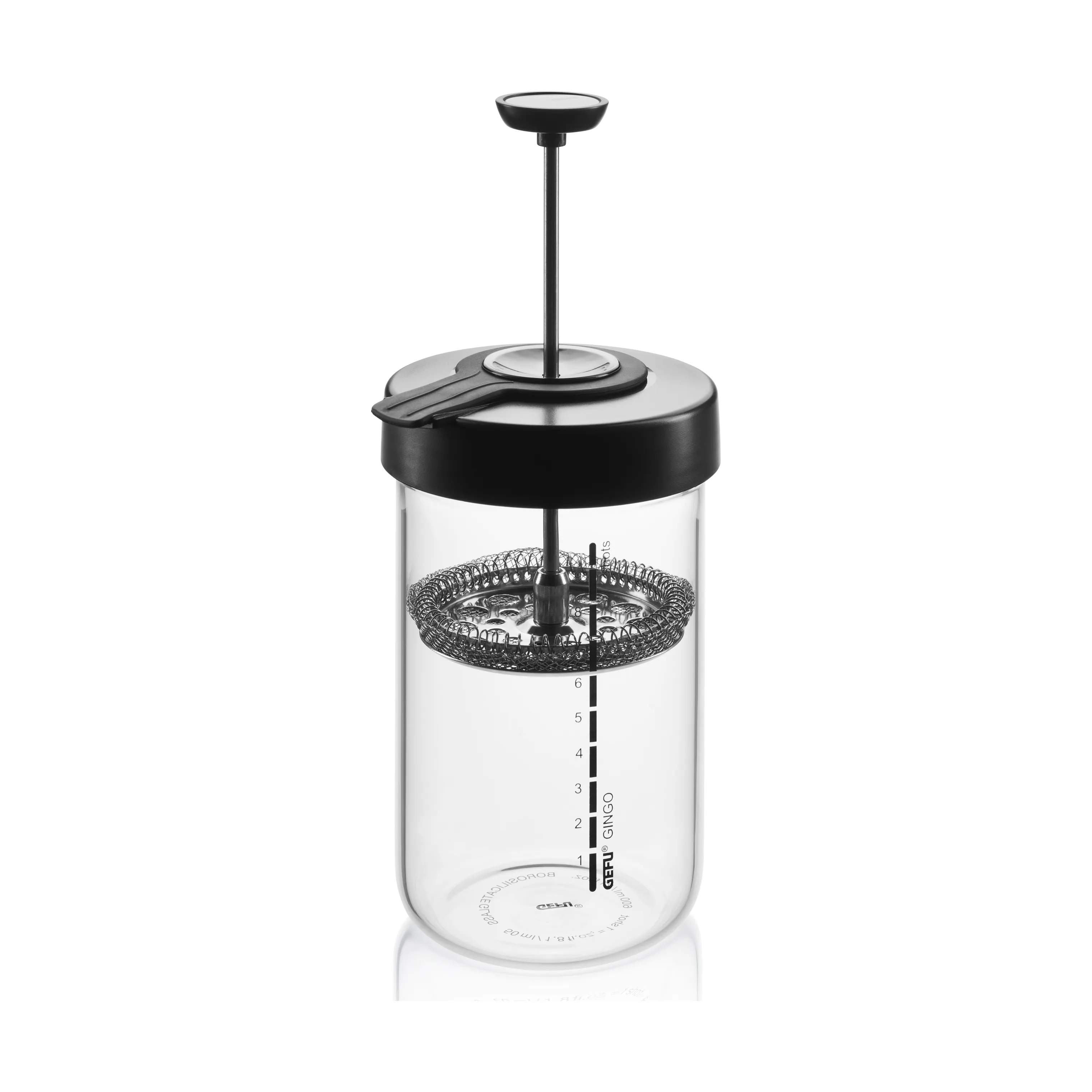Gefu Opbevaringsglas Gingo Shotdispenser i sort, 1