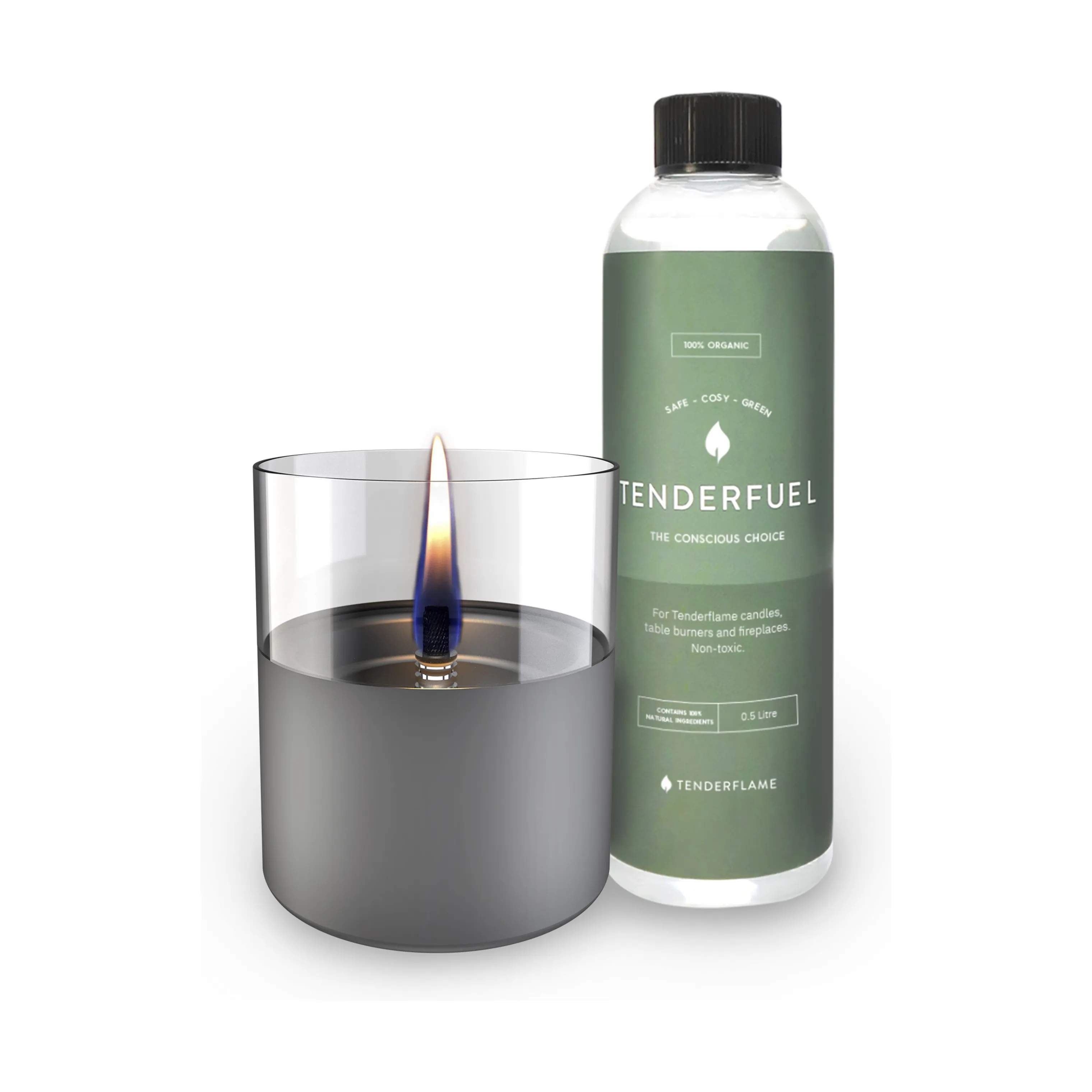 TenderFlame Fyrfadsstage Lilly Bordlanternesæt - 2 dele i Dark Grey, 1