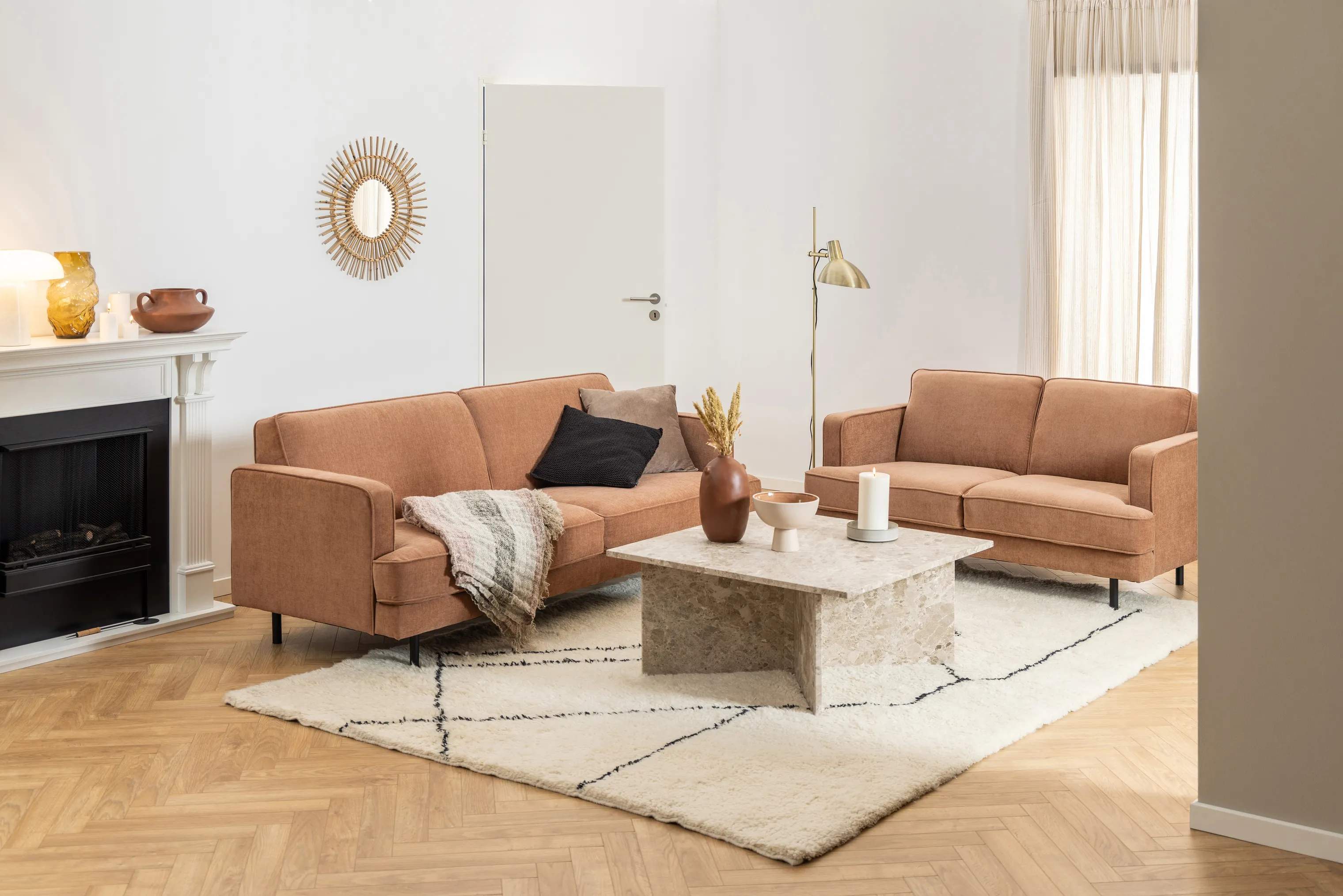 CASA Living Sofaborde Vega Square Sofabord i Latte, B90 x L90 cm, 2