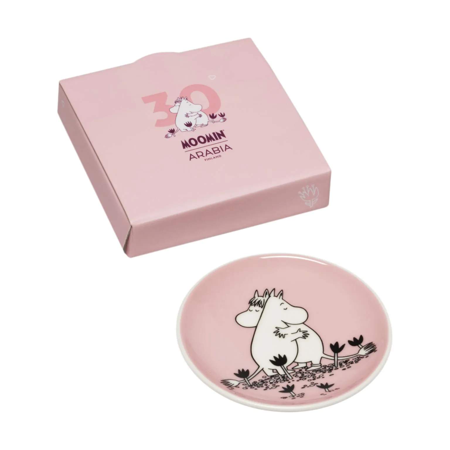 Moomin Arabia Kage- og desserttallerkener Klassisk Jubilæums Mini Tallerken - Kærlighed i Lyserød, 5