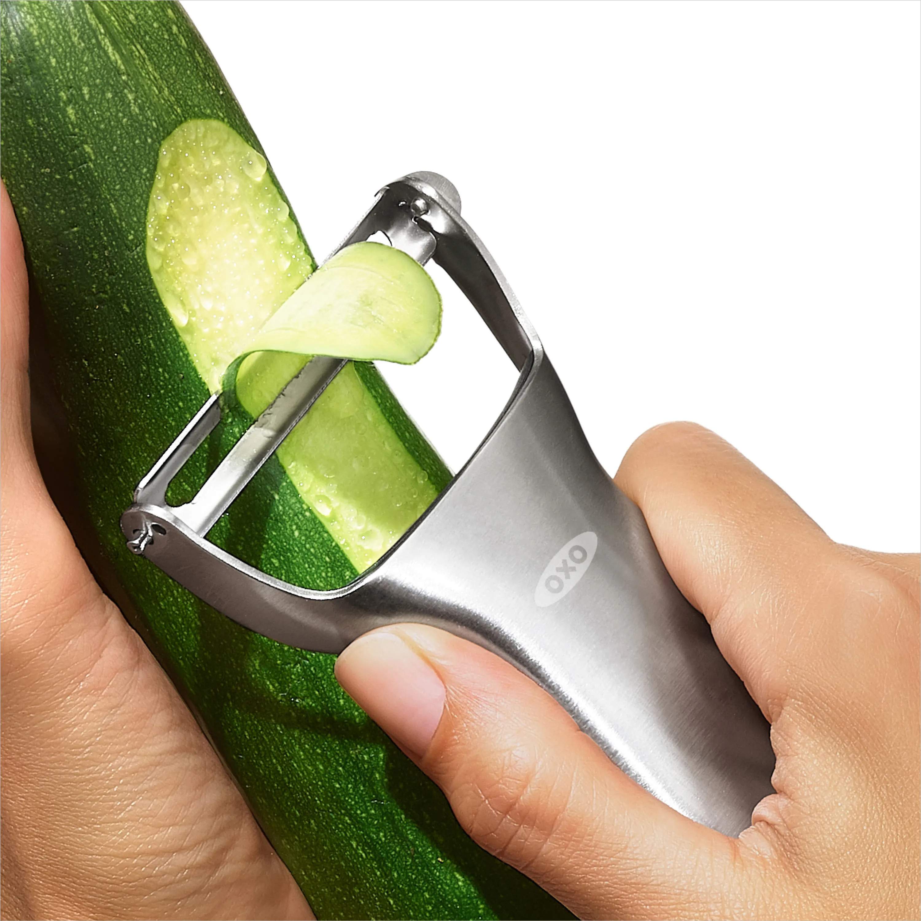 OXO Grøntsags- og kartoffelskrællere STEEL Y-Model Skrællekniv i B7,4 x L12,4 cm, 5