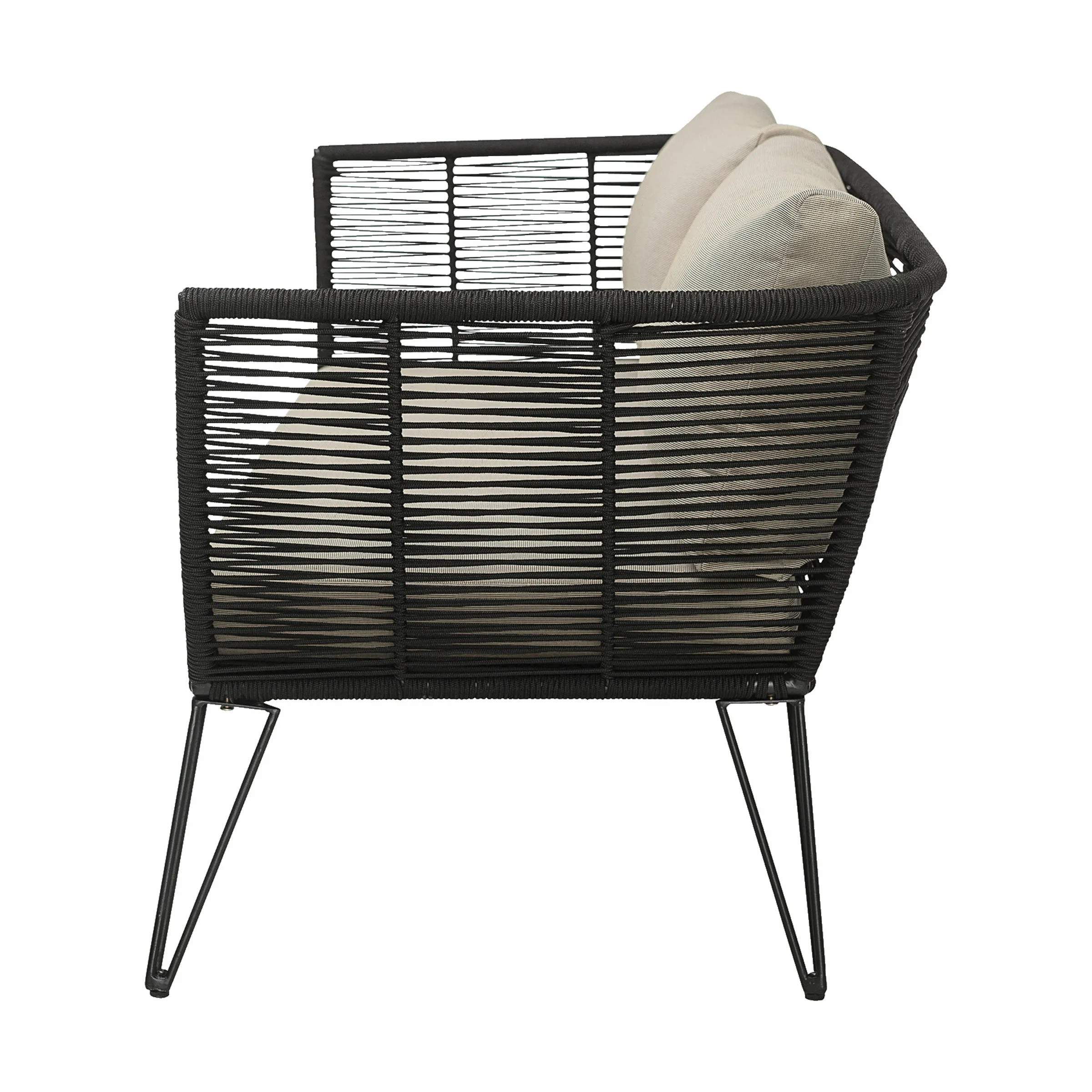 Bloomingville Havesofaer Mundo Sofa i Sort, 175 cm, 4
