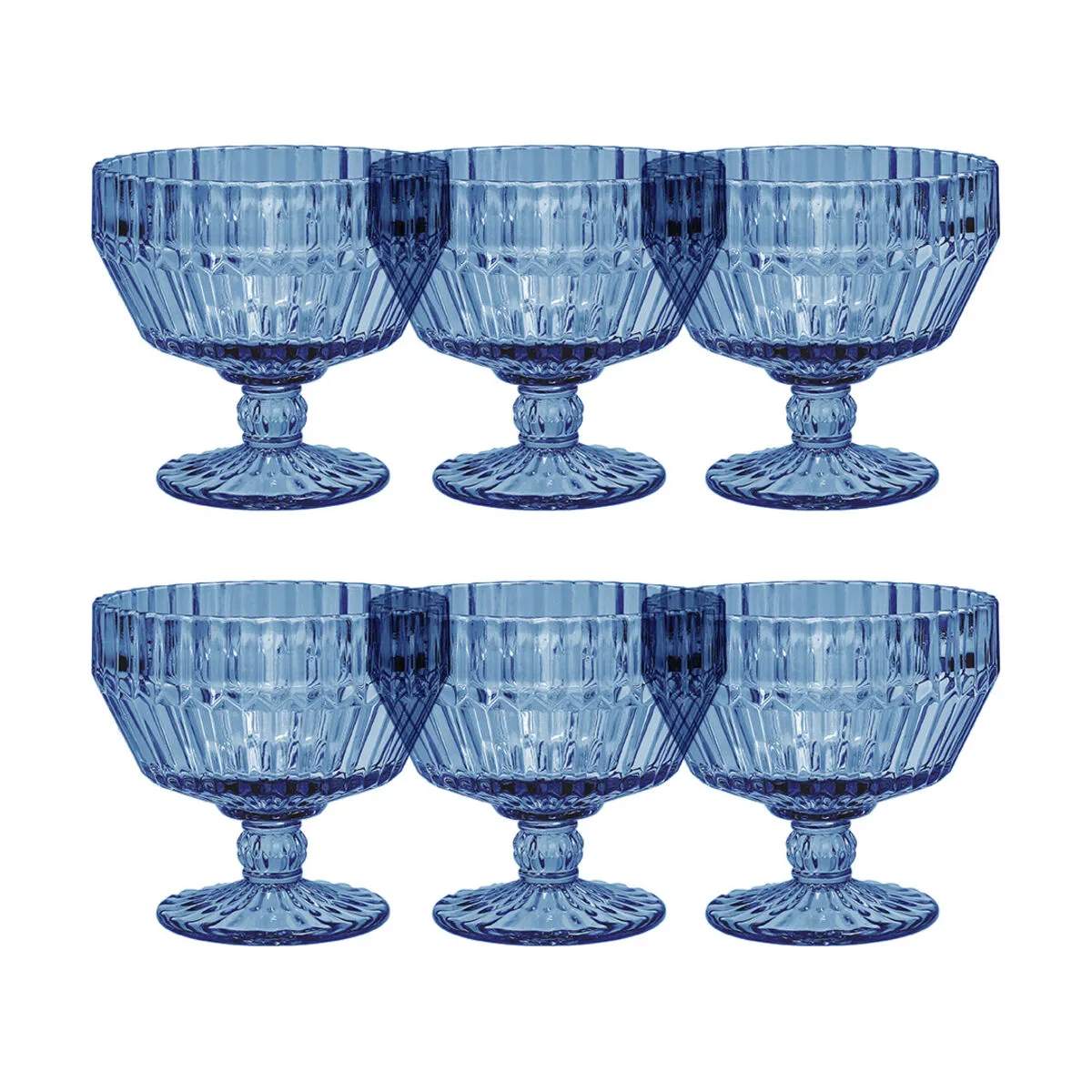 Archie Glas på fod - 6 stk., azure, large