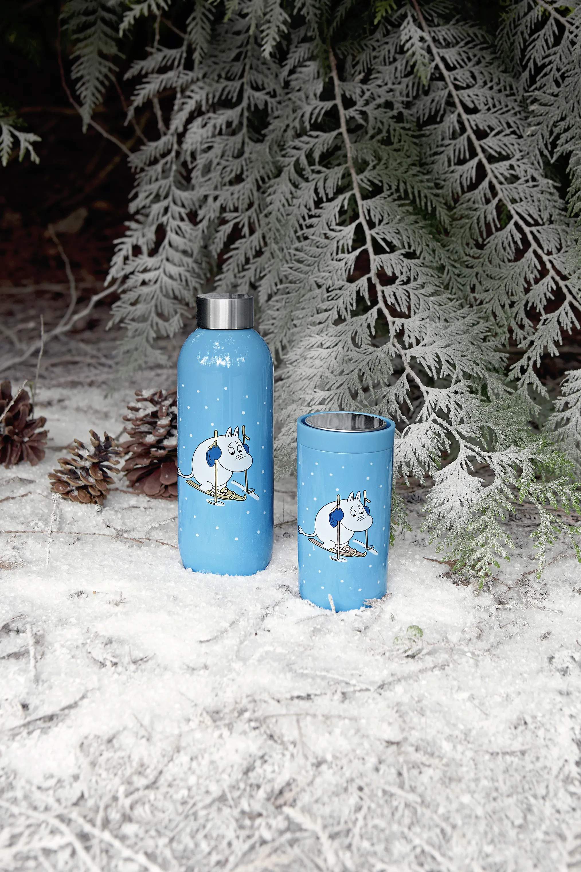 Stelton To go kopper I:CONS To Go Click Termokop i Moomin skiing, 20 cl, 2