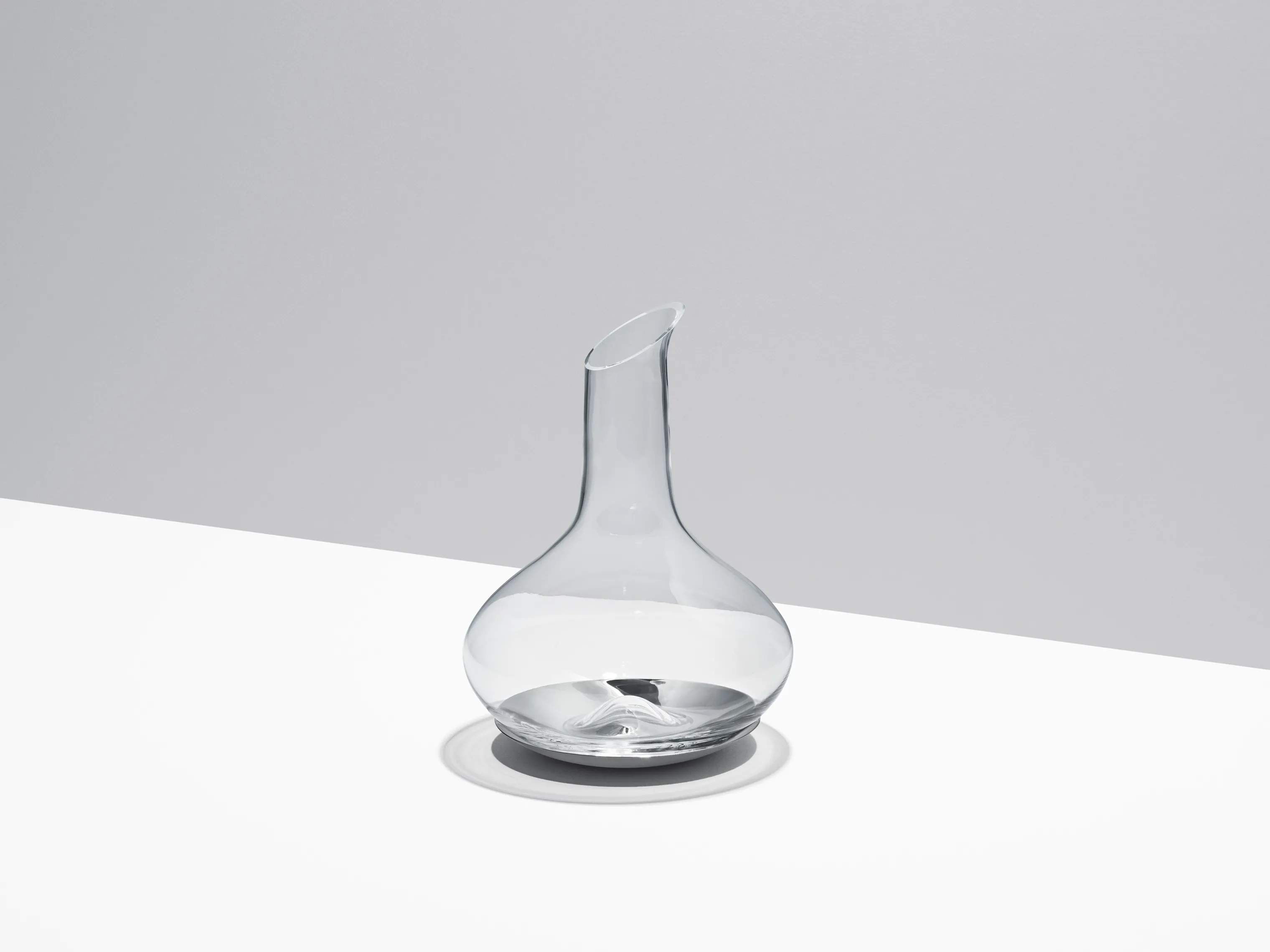Georg Jensen Vinkarafler Sky Vinkaraffel m. coaster i Klar/Stål, 2