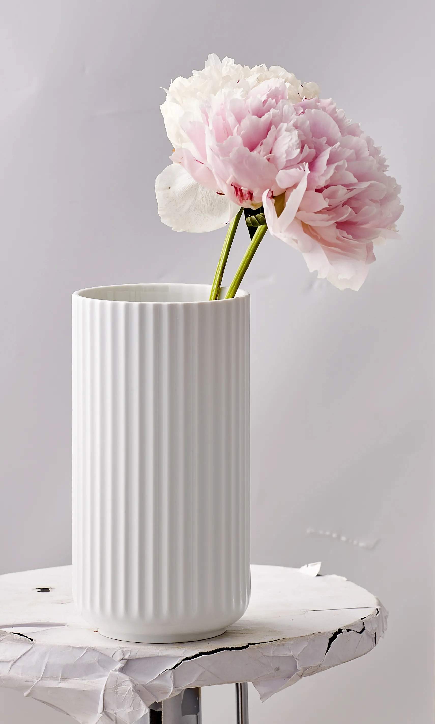 Lyngby Porcelæn Vaser Klassisk Lyngby Vase i Hvid, 20,5 cm, 3