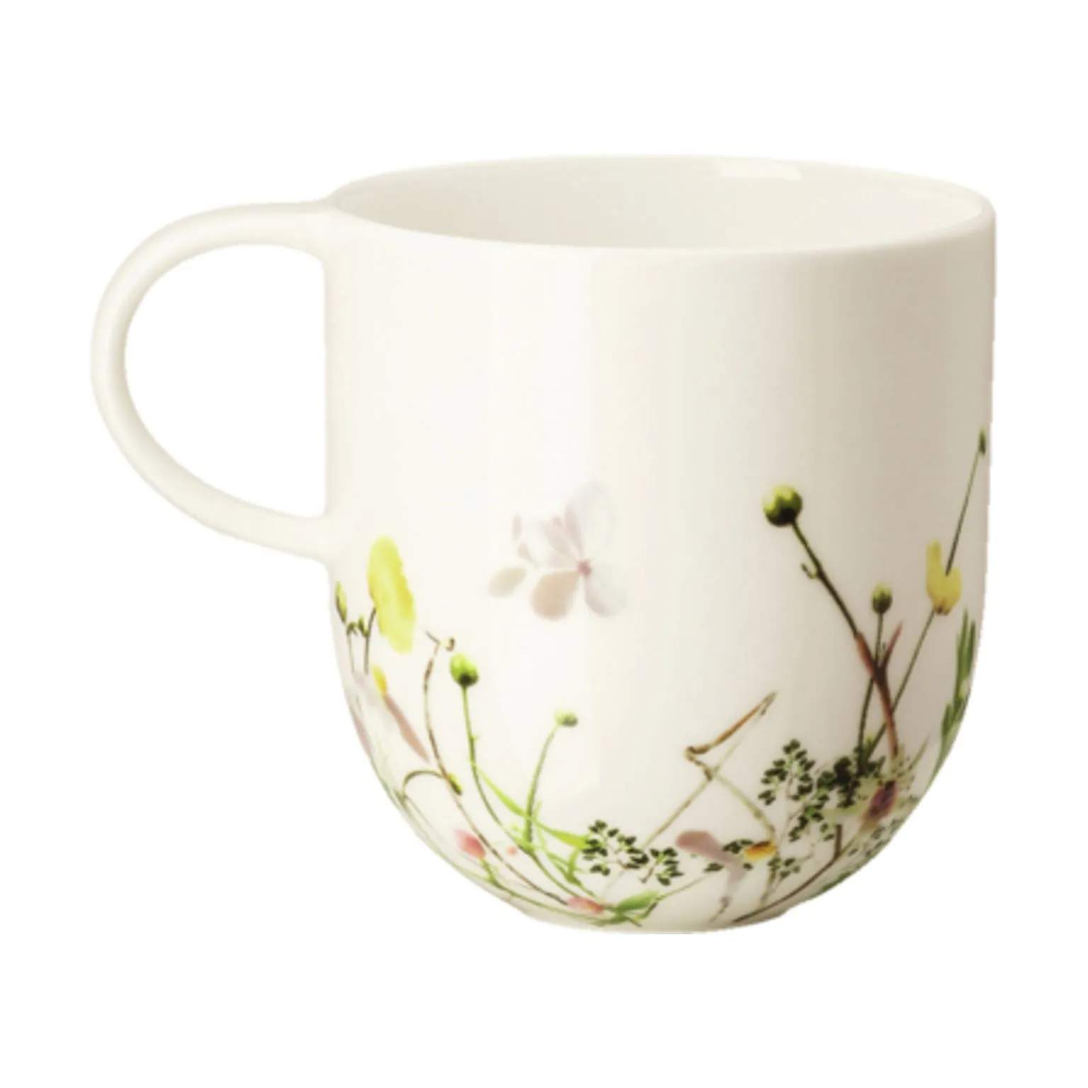 Rosenthal Krus og kopper med hank Brillance Fleurs Sauvages Krus i Hvid / Multifarvet, 3