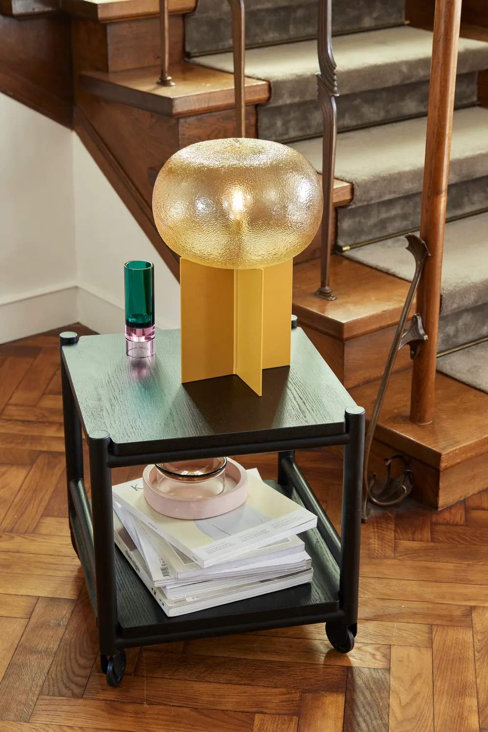 Hübsch Bordlamper Podium Bordlampe i Ravfarve/Orange, 2