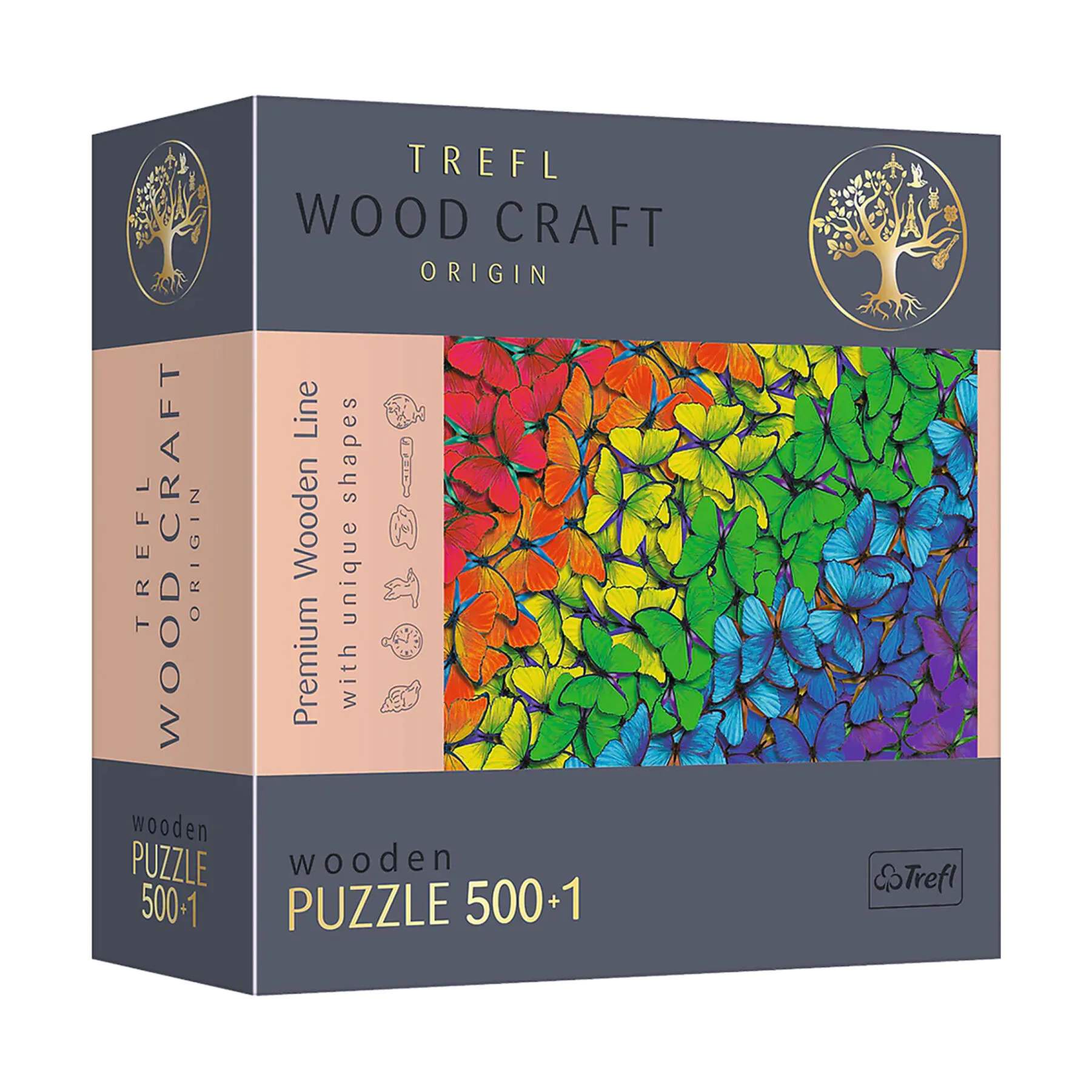 Spilbræt Puslespil Puzzle Puslespil - Rainbow Butterflies i Rainbow Butterflies, 1