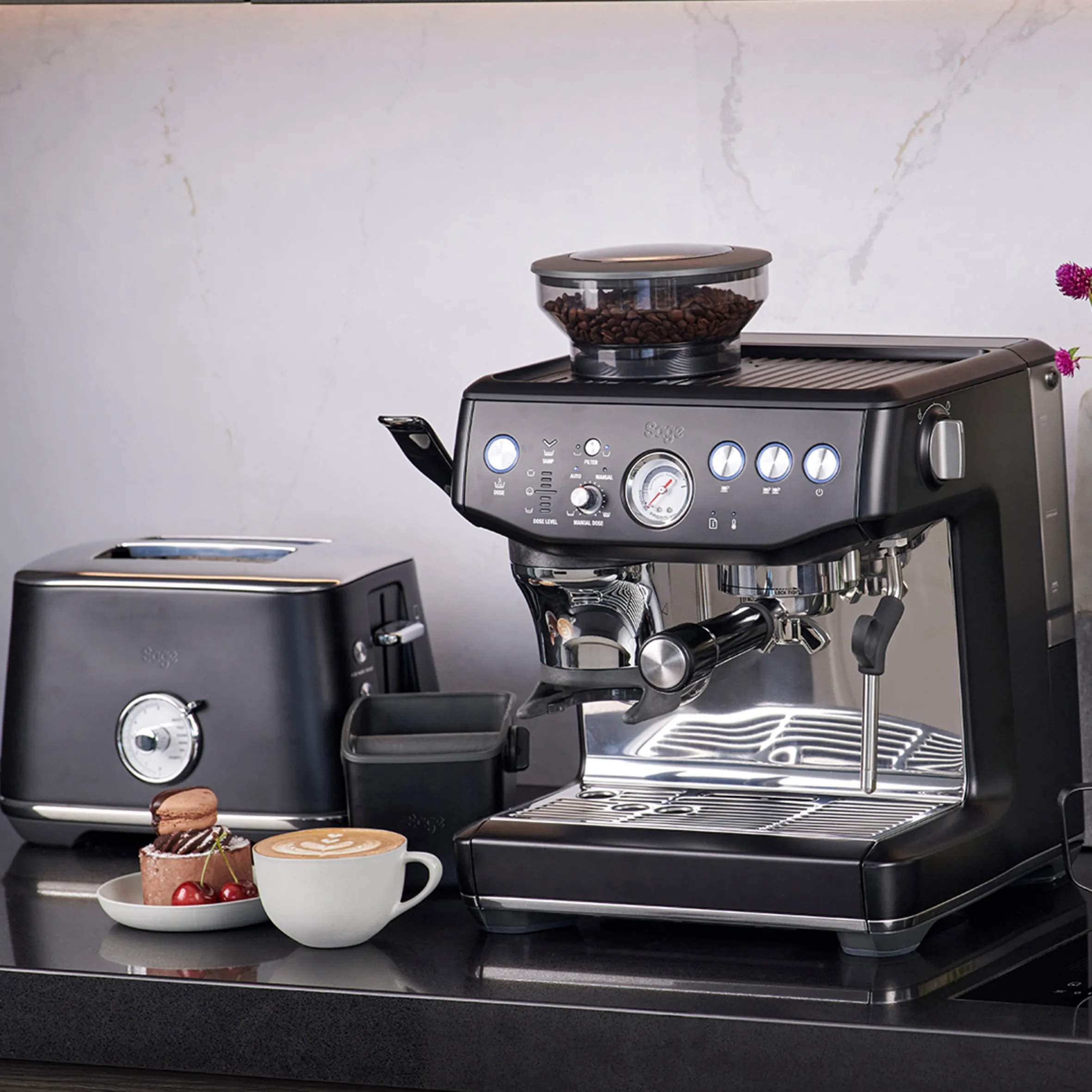 Sage Espressomaskiner The Barista Express Impress Espressomaskine i Sort, 2