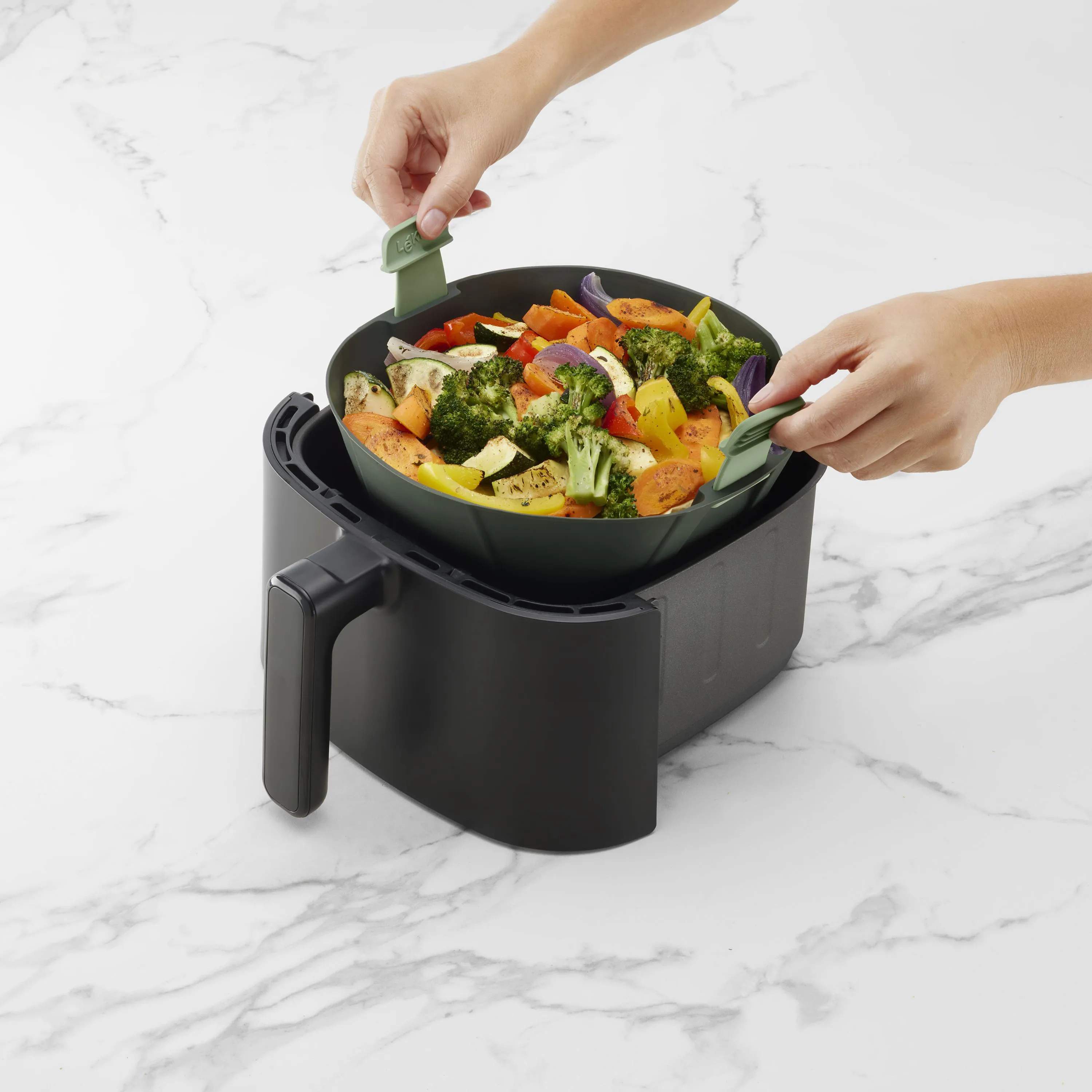 Lékué Tilbehør til airfryers Silikonekurv til Airfryer i 22 cm, 2