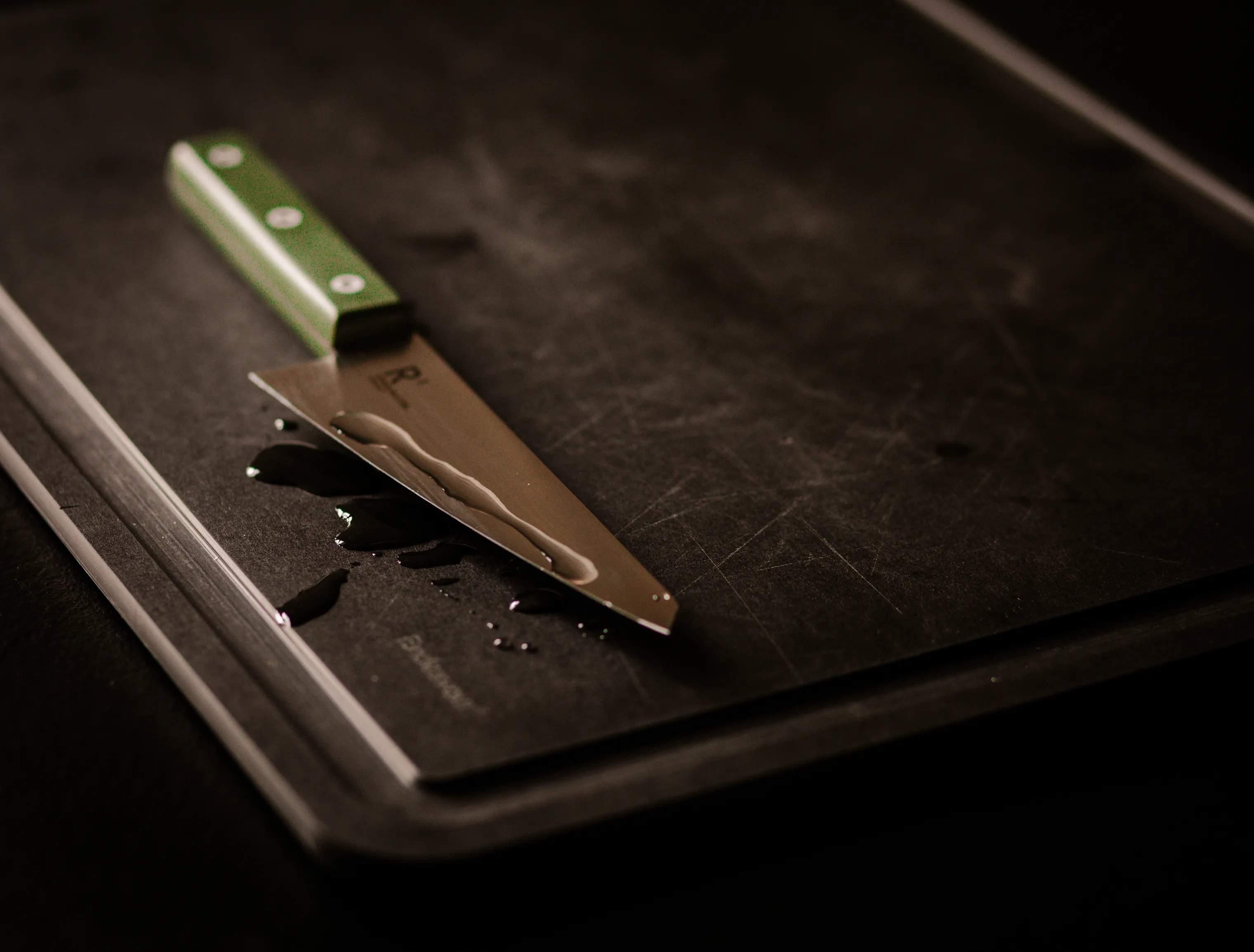 Endeavour Kokkeknive Resolution R5 Honesuki Kniv i Grøn, 3