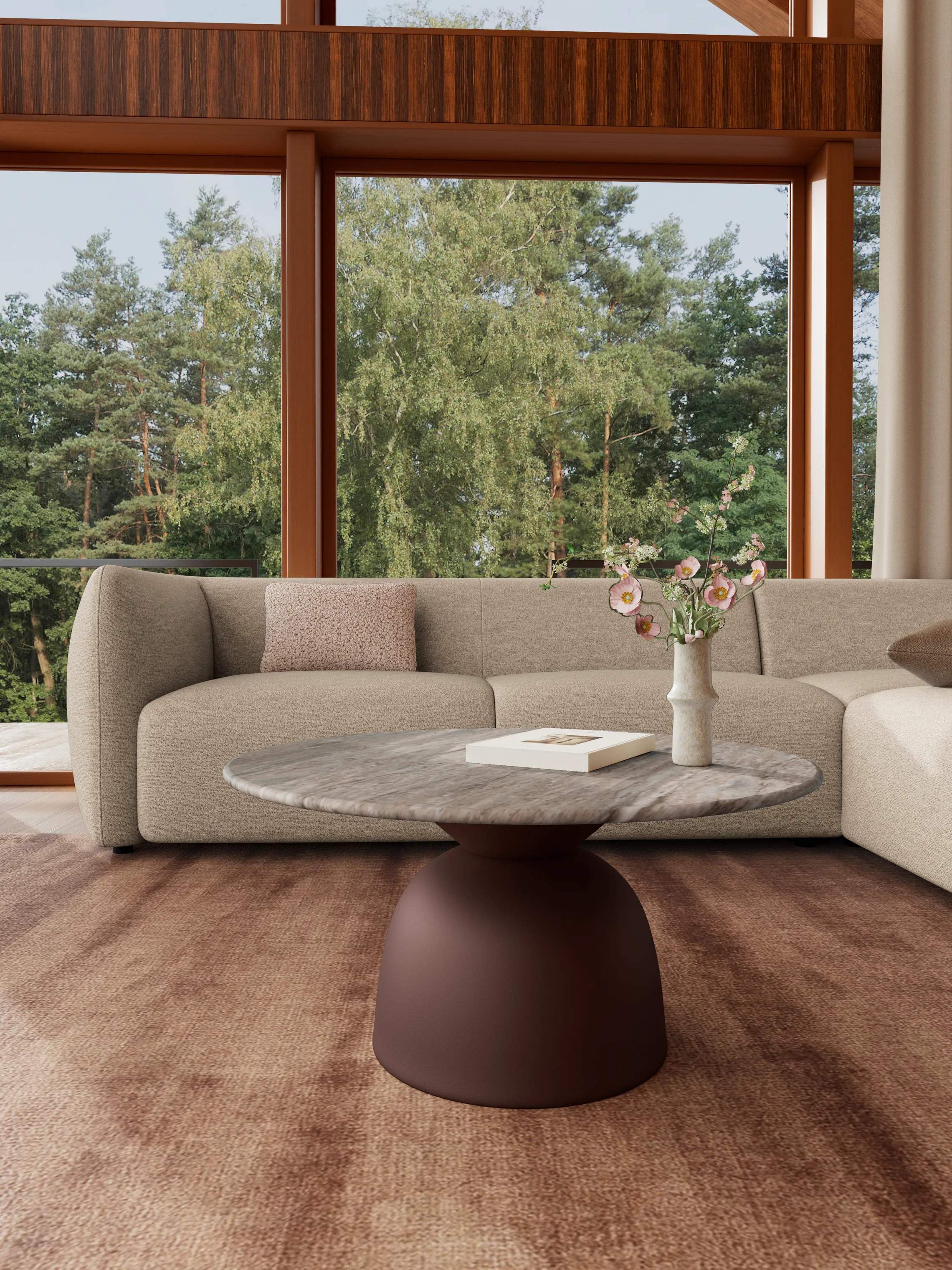 CASA Living Sofaborde Ferrol Sofabord i Grå/bronze, 80 cm, 2