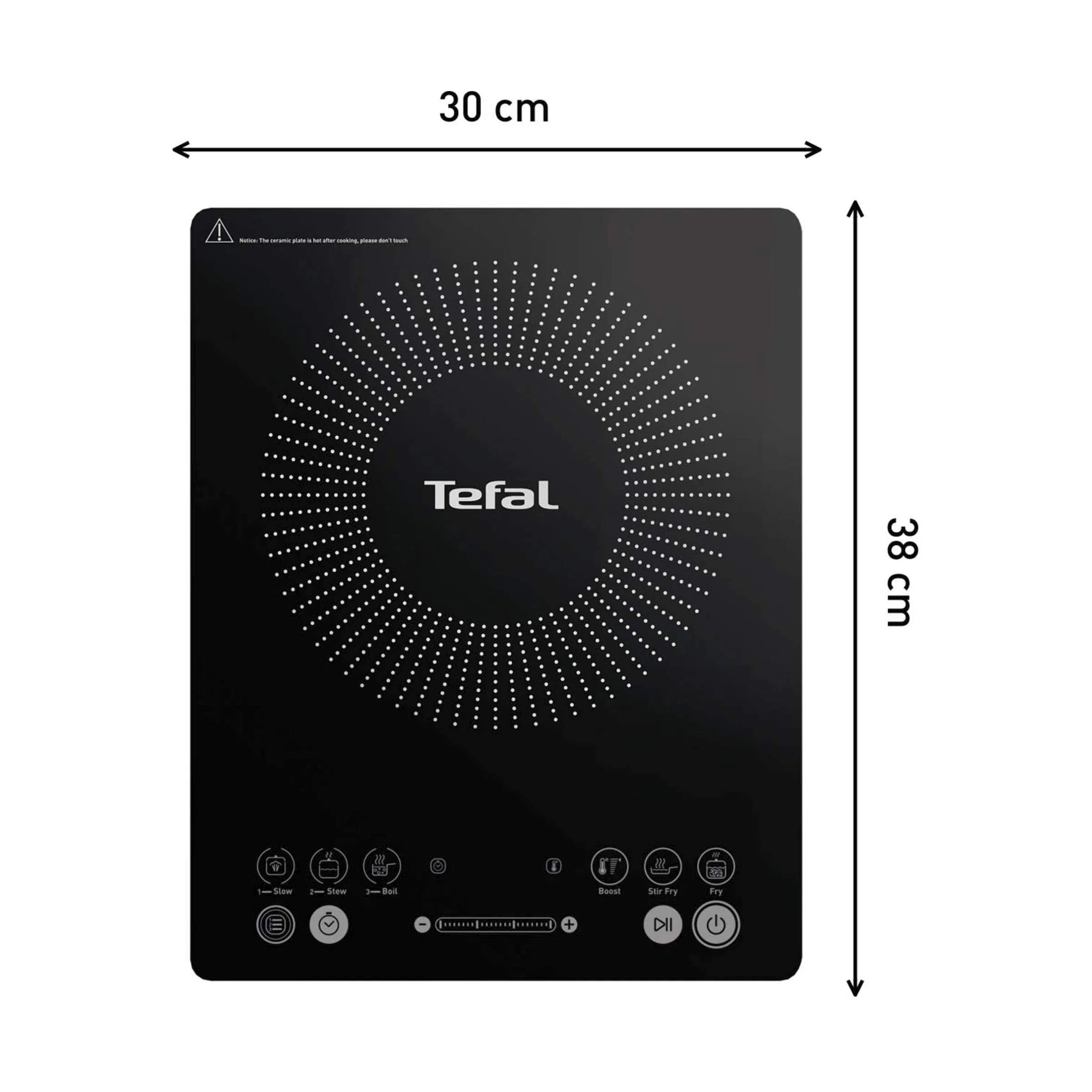 Tefal Kogeplader Slim Induktionskogeplade i Sort, 10