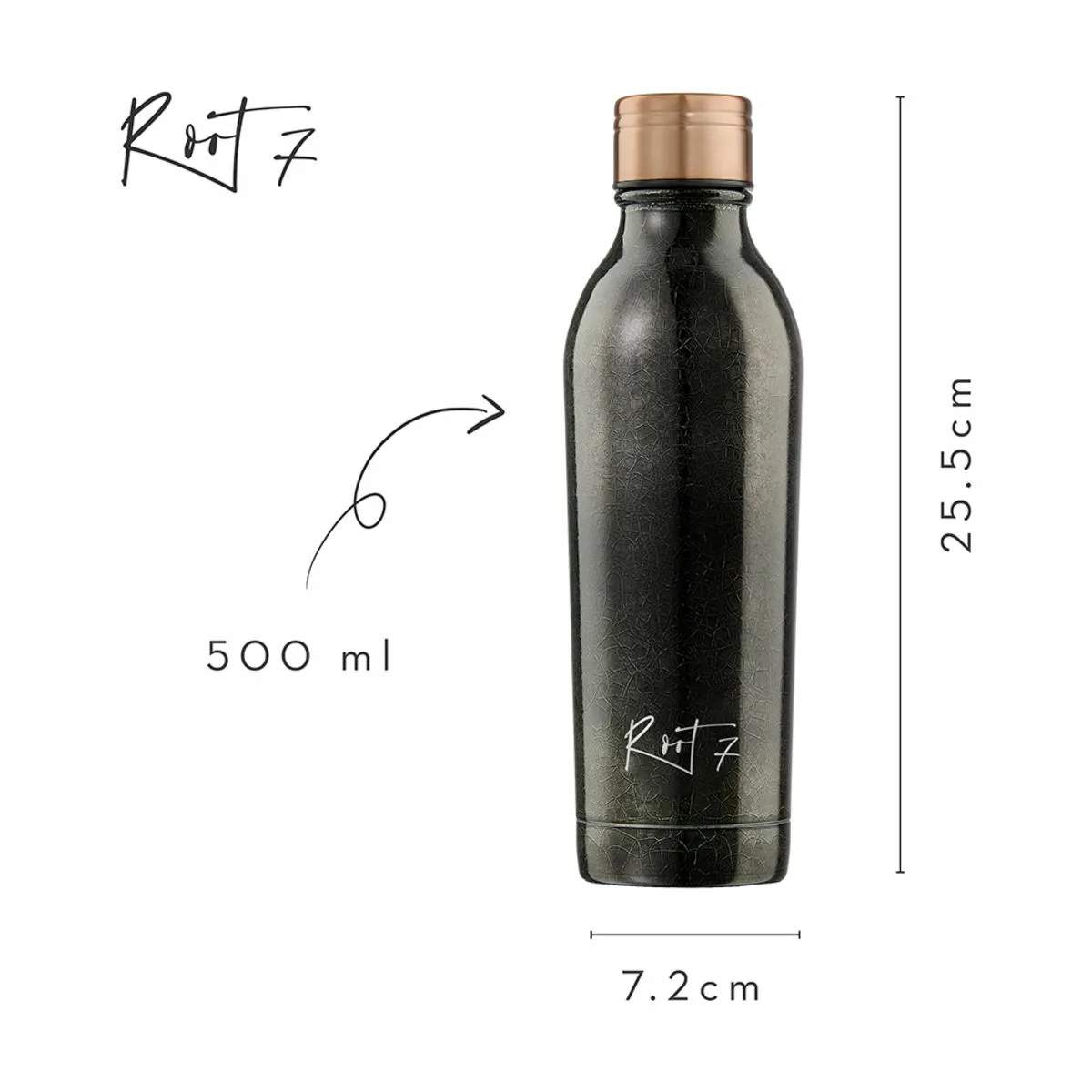 Root7 Drikkedunke OneBottle Termo Drikkedunk i Black Cobra, 500 ml, 2