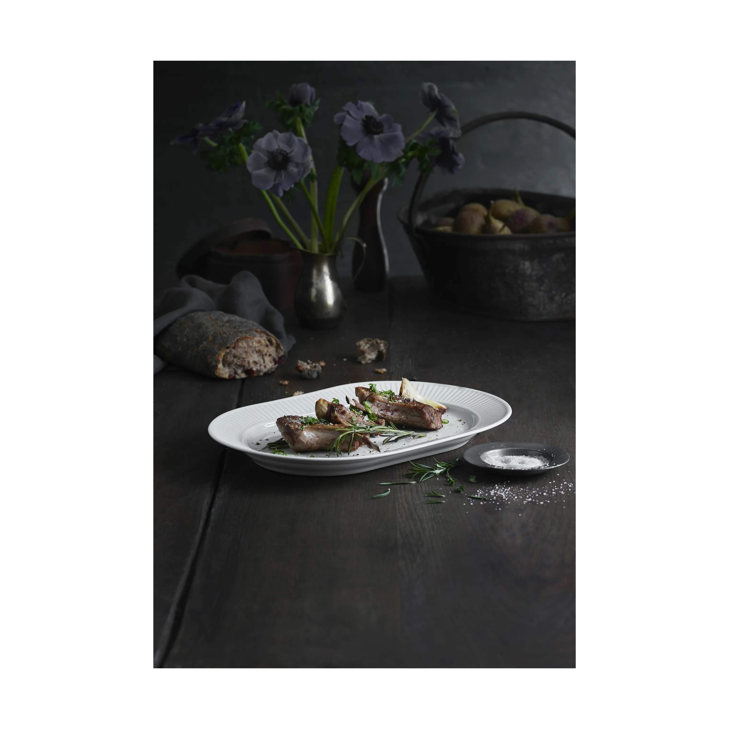 Pillivuyt Serveringsfade Plissé Serveringsfad i Hvid, 36 cm, 3