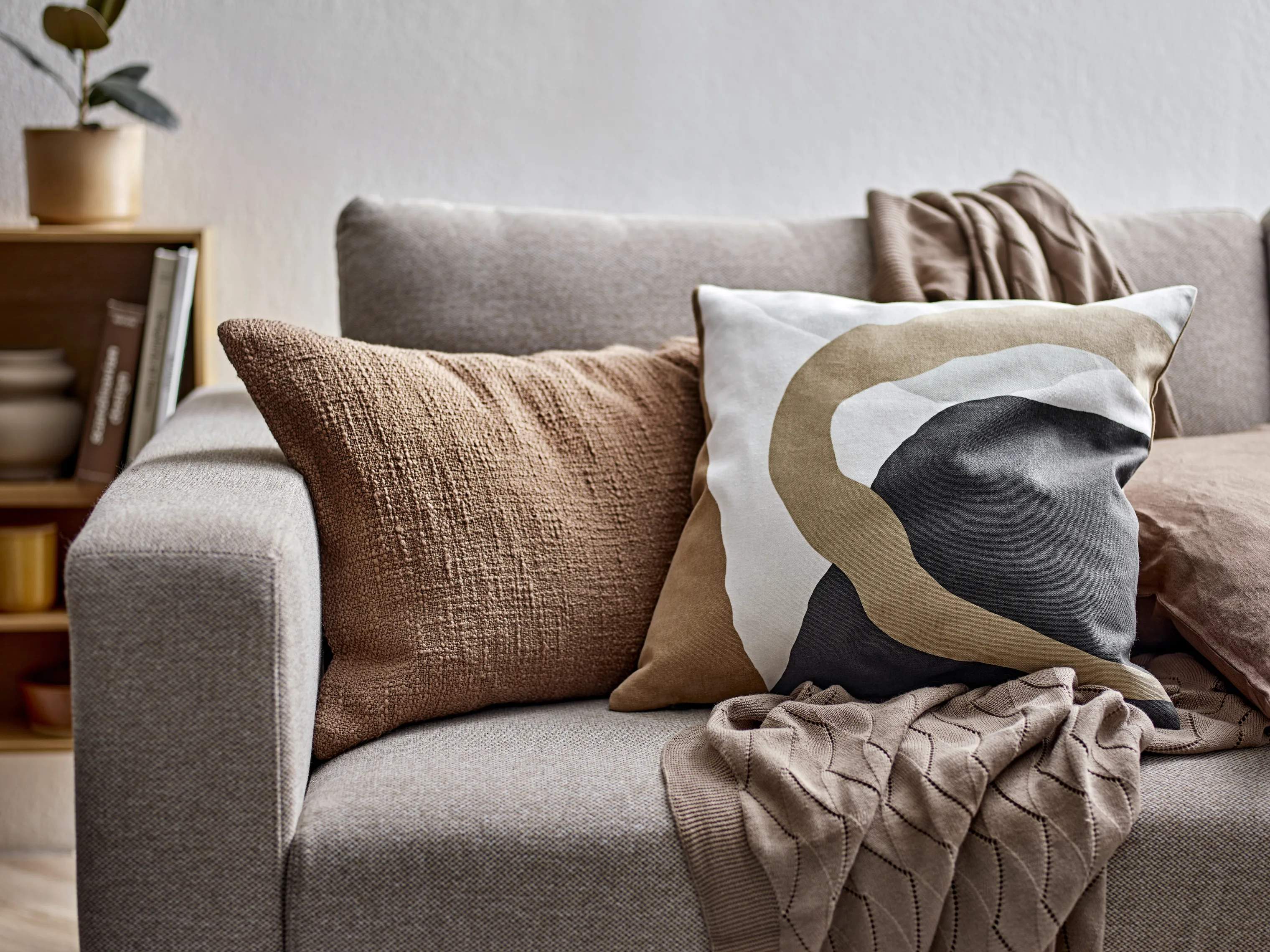 Södahl Pyntepuder Collage Pude i Warm Taupe, 2