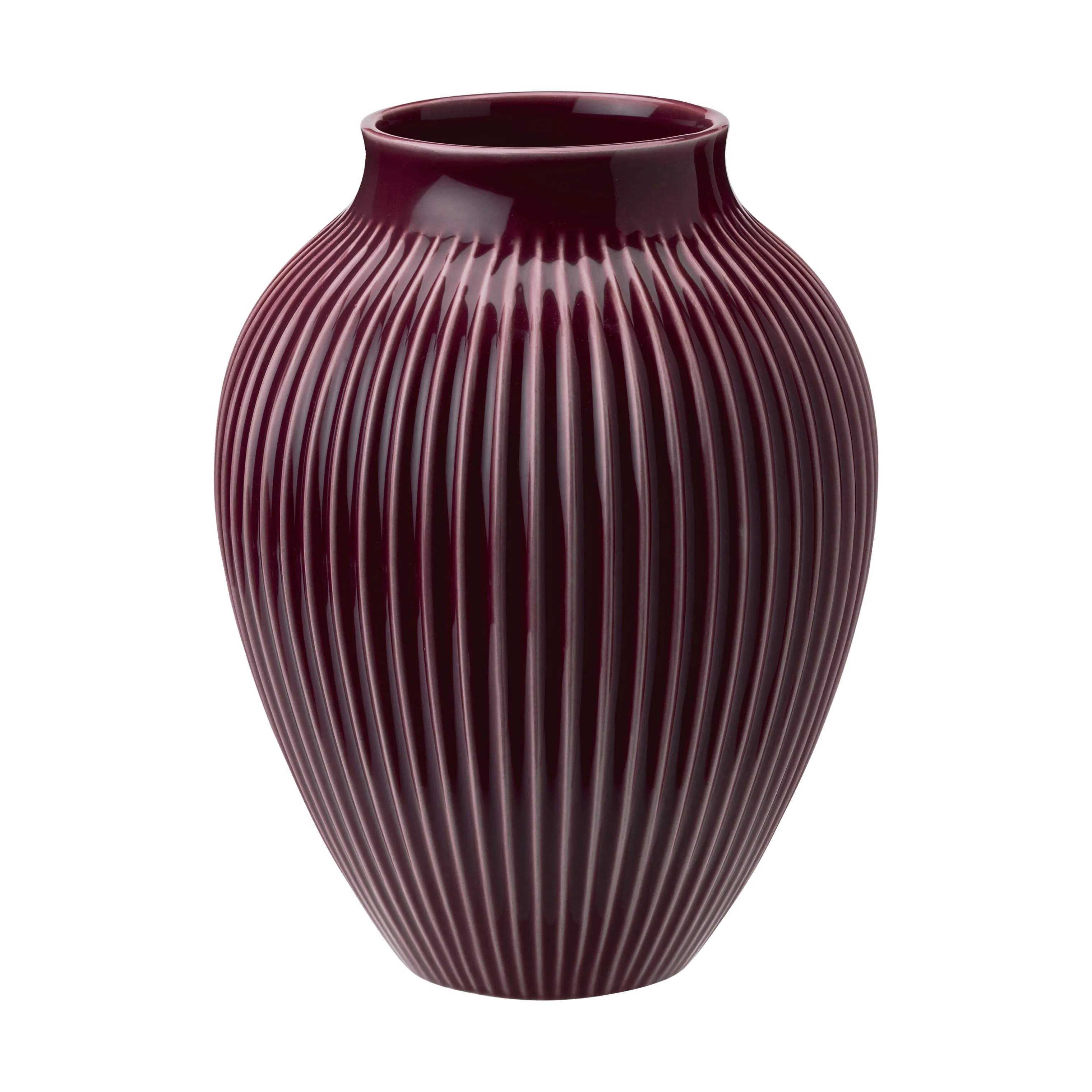 Riller Vase, ripple berry, large