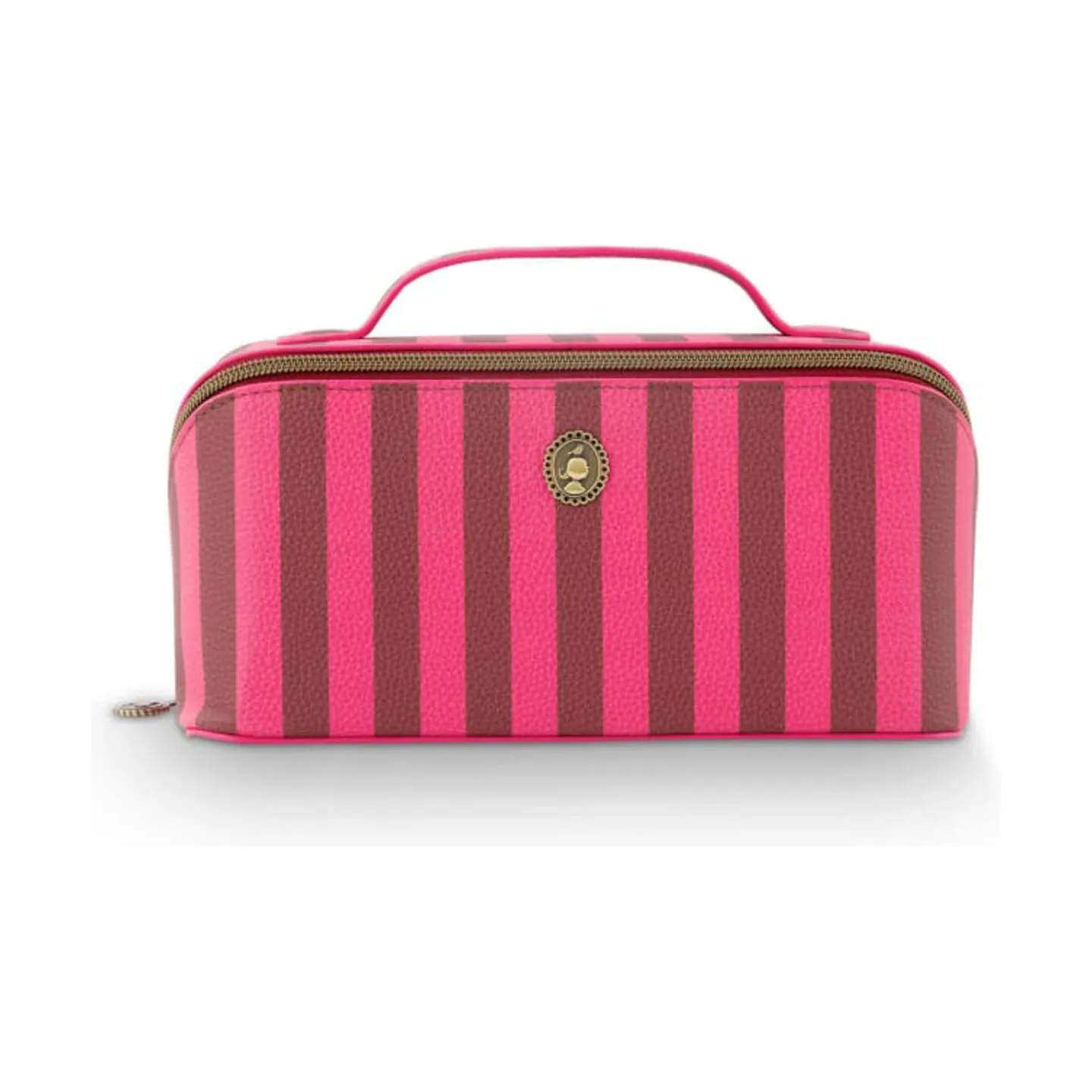 Cyrille Kosmetiktaske, pink stripe, large